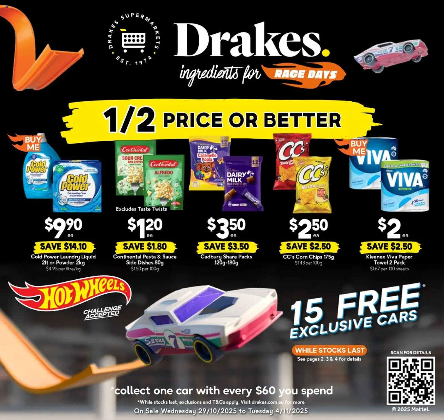 Drakes catalogue - valid from 29.10.2025 | Page: 1 | Products: Milk, Dairy, Chocolate, Sauce