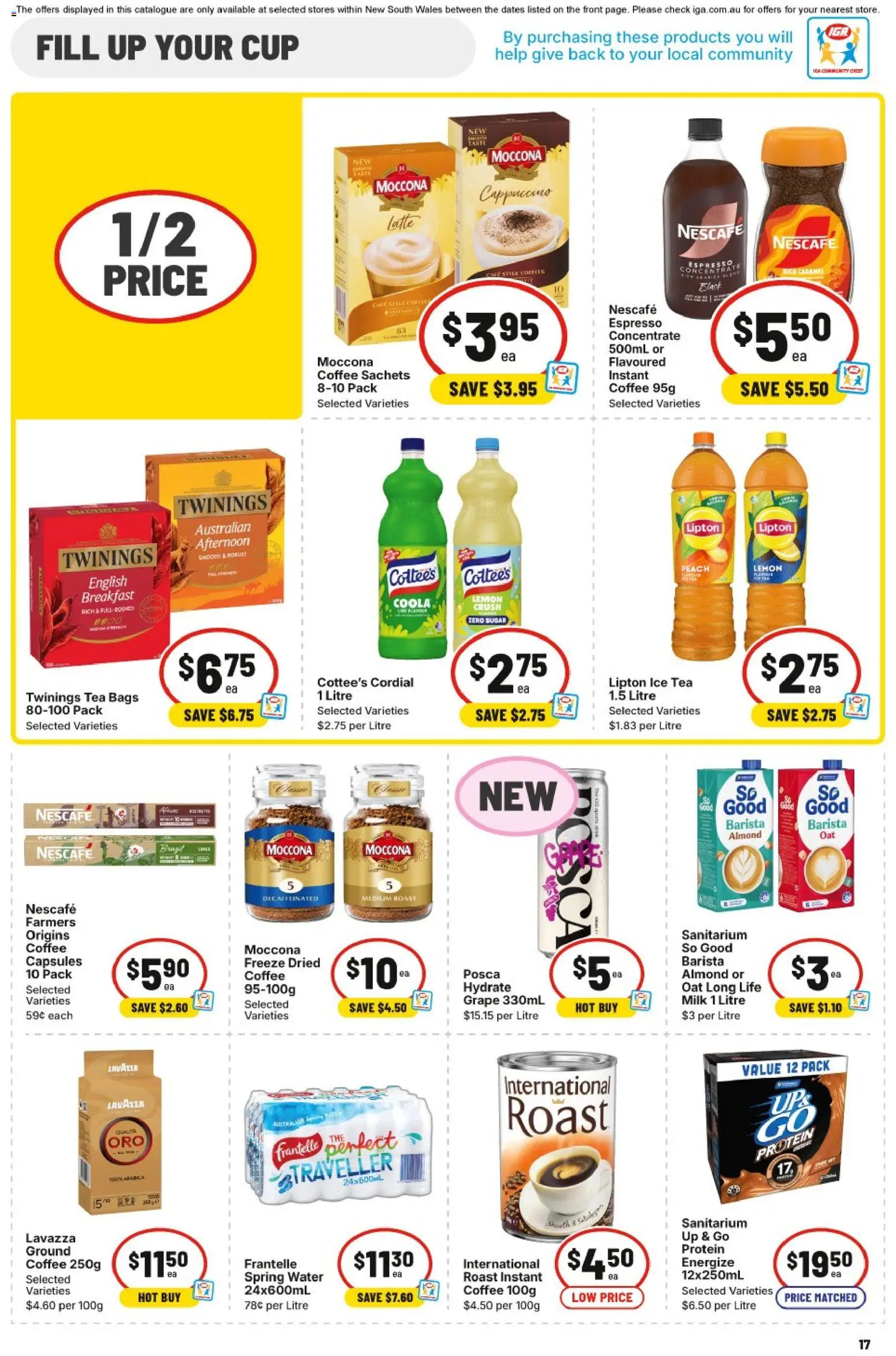 IGA catalogue - valid from 21.01.2026 | Page: 13 | Products: Milk, Lemon, Nescafe, Up & go
