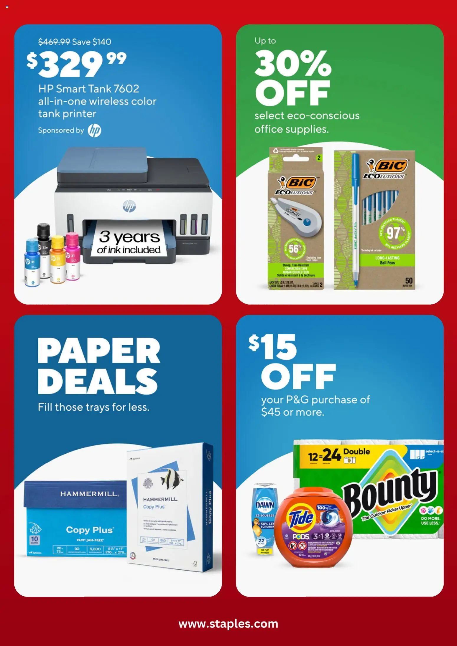 Staples Weekly Ad - valid from 12.04.2026 | Page: 3 | Products: Picker, Ink, Printer