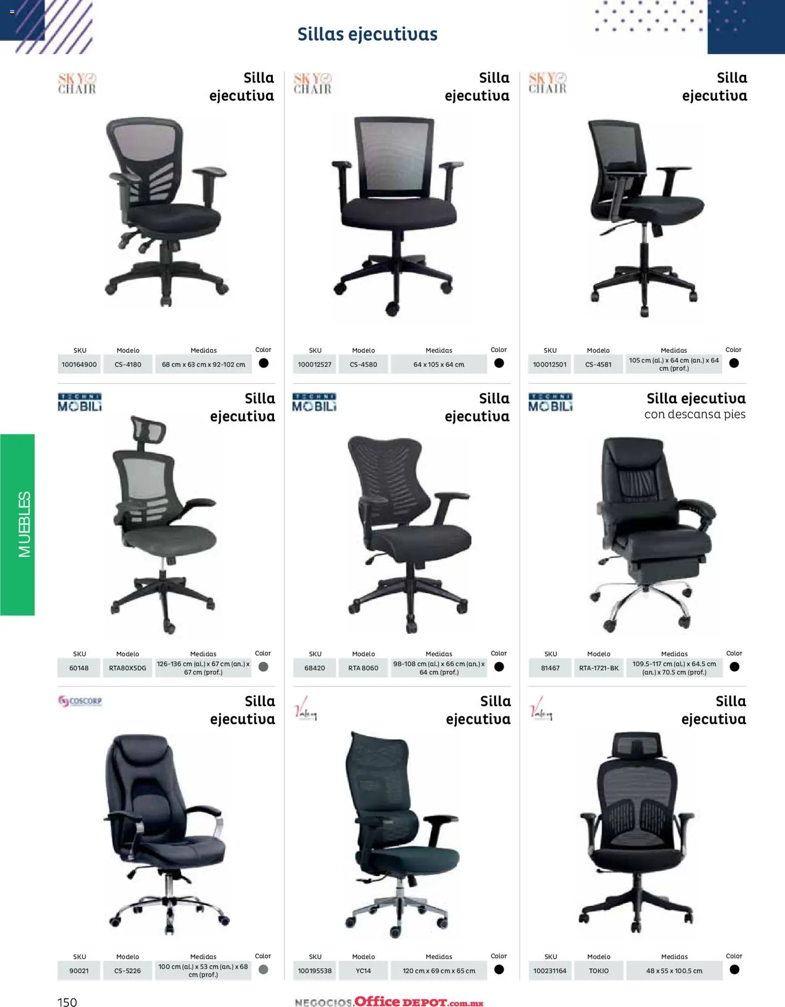 Nuevas ofertas de Office Depot válidas en toda la República Mexicana desde el 12.01.2026. ¡Encuentra las mejores ofertas en Office Depot catálogo 2026! | Página: 152 | Productos: Silla