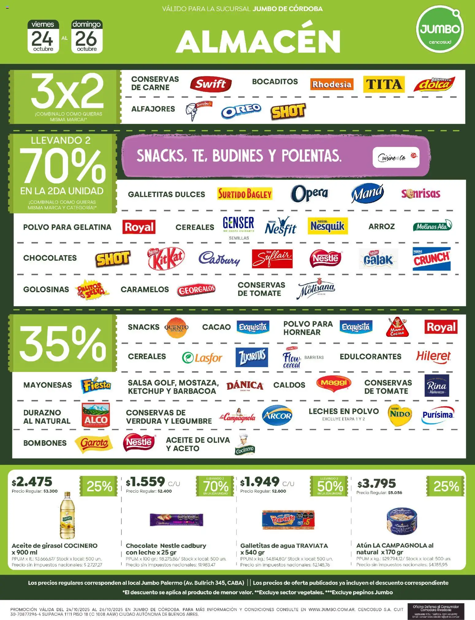 Jumbo - Ofertas | Córdoba │ válido desde el 24.10.2025 | Página: 2 | Productos: Gelatina, Agua, Semillas, Chocolate
