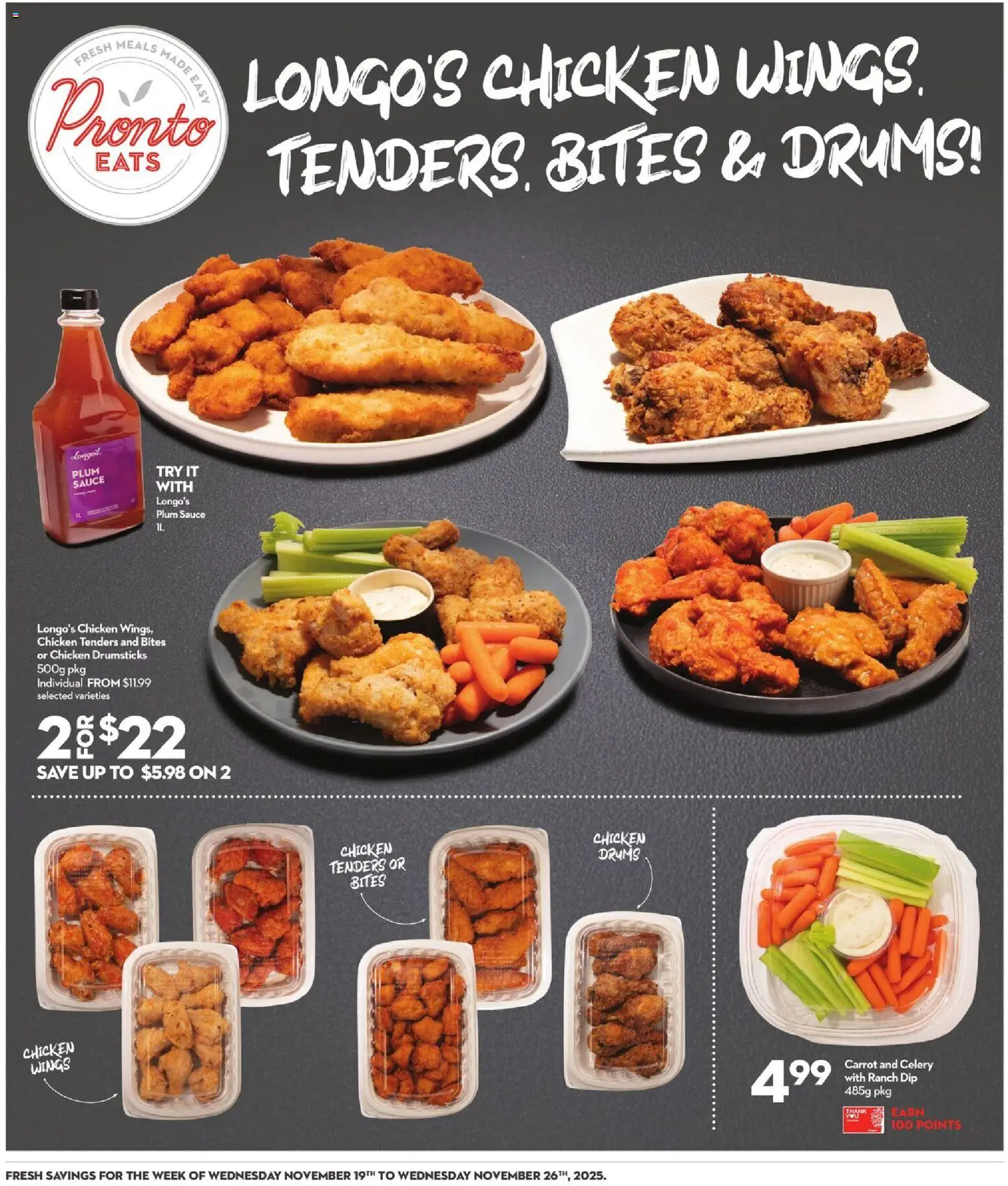 Longo's flyer valid from 20.11.2025 | Page: 18 | Products: Carrot, Chicken wings, Chicken