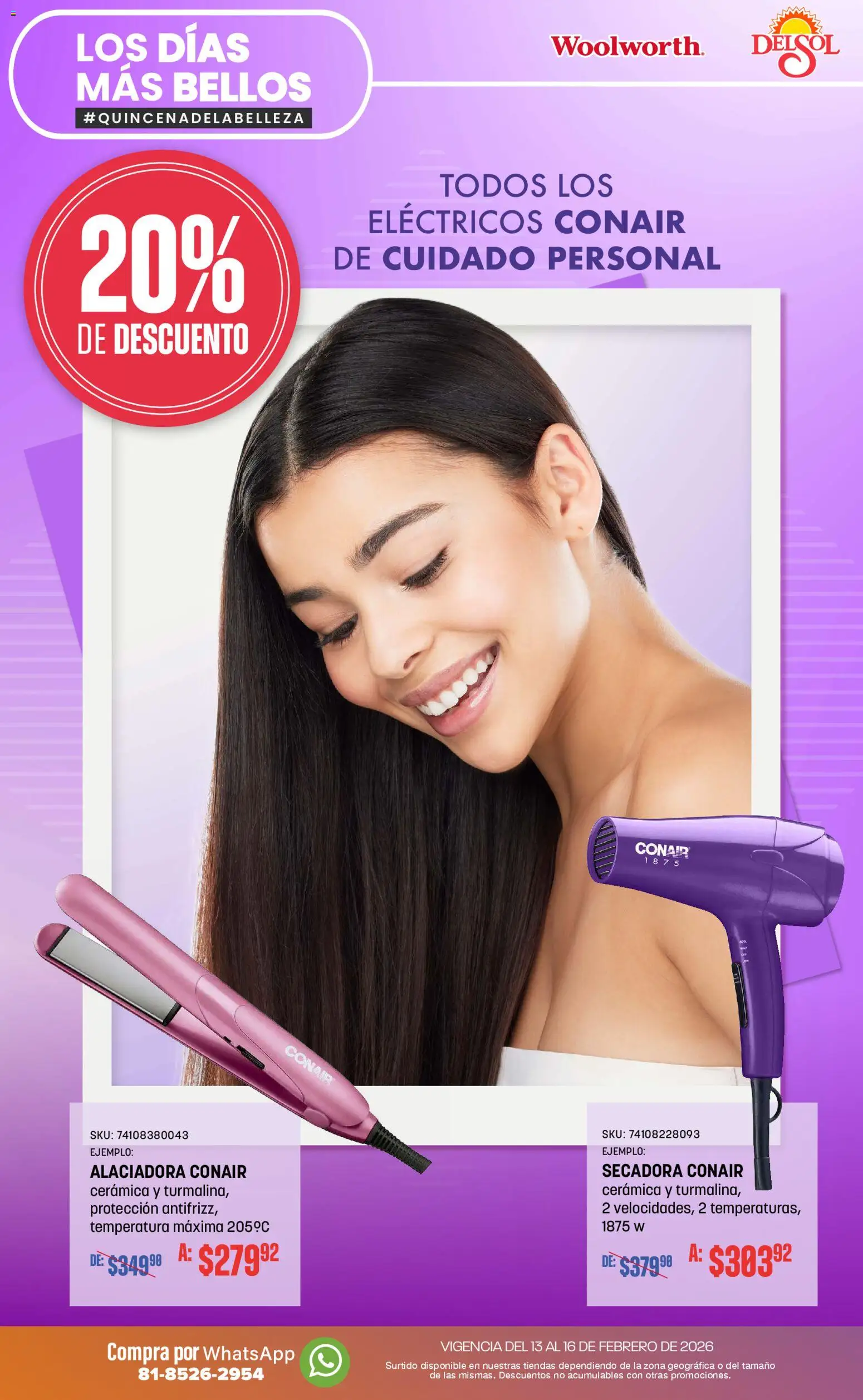 Nuevas ofertas de Del Sol y Woolworth válidas en toda la República Mexicana desde el 13.02.2026. ¡Encuentra las mejores ofertas en Del Sol y Woolworth catálogo Los días más bellos! | Página: 31 | Productos: Secadora