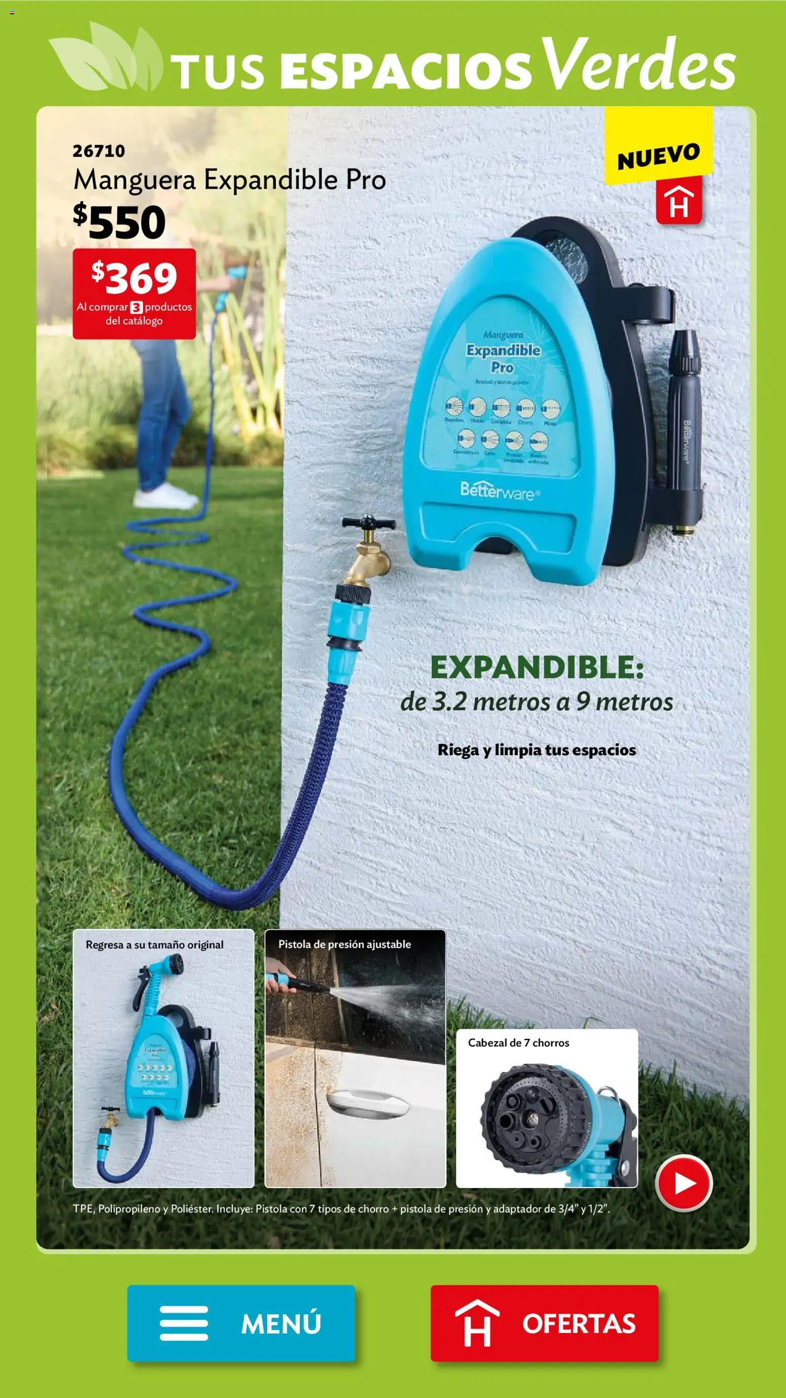 Nuevas ofertas de Betterware válidas en toda la República Mexicana desde el 02.03.2026. ¡Encuentra las mejores ofertas en Betterware campaña 3 2026! | Página: 6 | Productos: Manguera, Adaptador