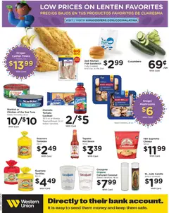 Preview of King Soopers weekly ads valid from 18.03.2026 | Page: 13 | Products: Mushrooms, Cheese, Cucumbers, Water