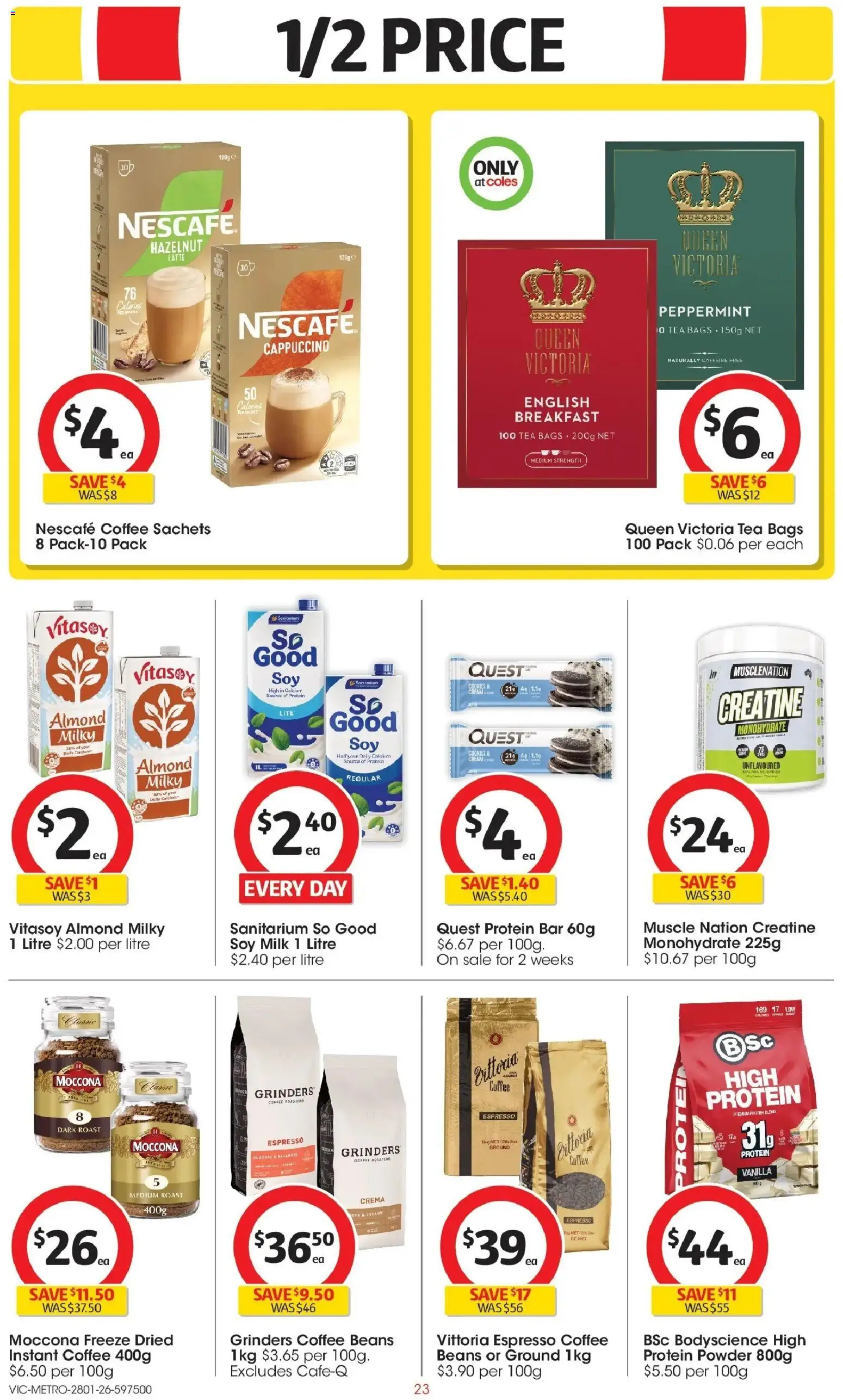 Coles catalogue - valid from 25.01.2026 | Page: 23 | Products: Powder, Coffee, Moccona, Nescafe