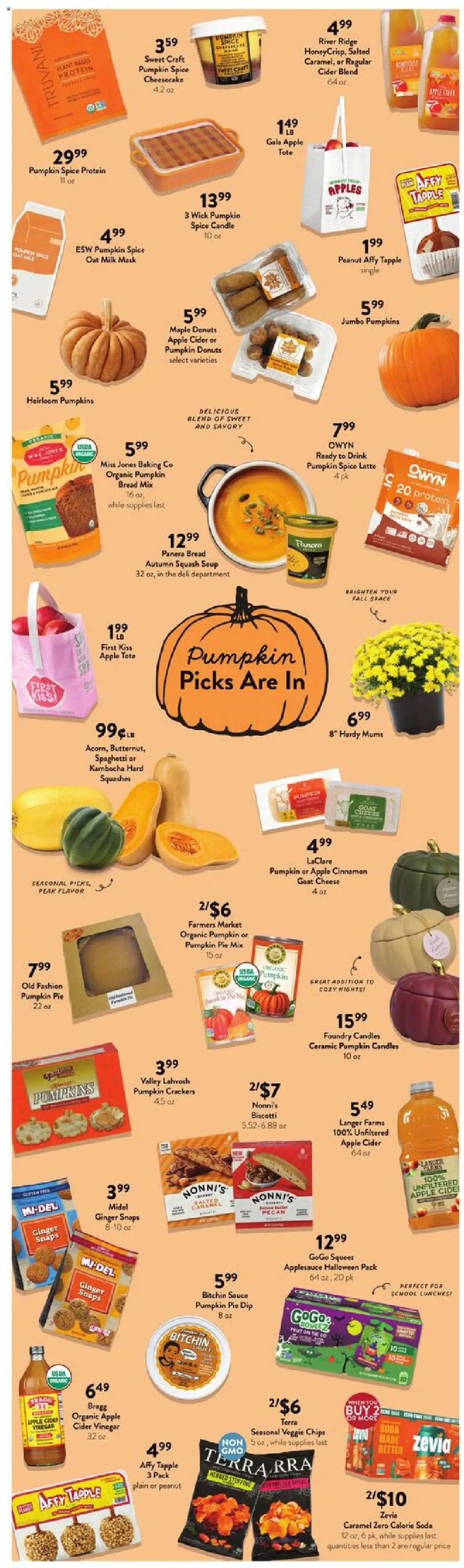 Fresh Thyme Weekly Ad - WI - valid from 10.09.2025 | Page: 7 | Products: Milk, Mask, Sauce, Pumpkin Pie