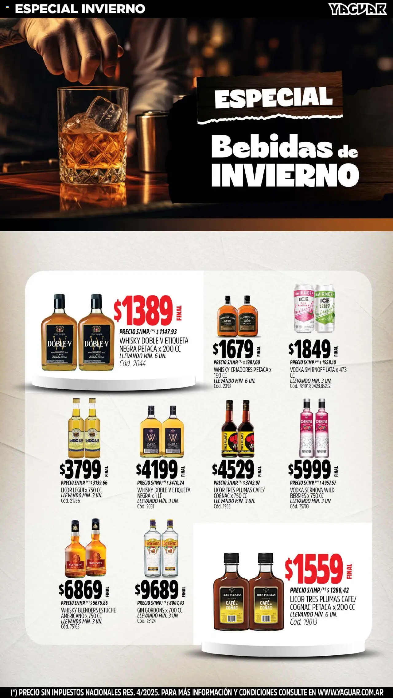 Yaguar catálogo │ válido desde el 18.08.2025 | Página: 11 | Productos: Vodka, Whisky, Gin, Café