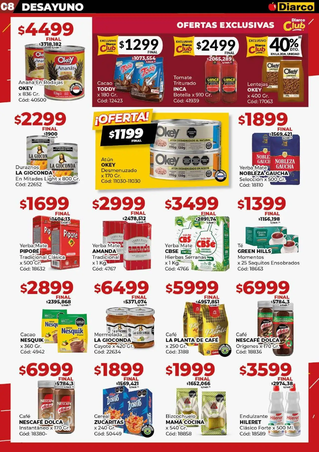 Diarco - Ofertas Pueblo Sur │ válido desde el 08.09.2025 | Página: 8 | Productos: Mate, Yerba, Ananá, Cacao