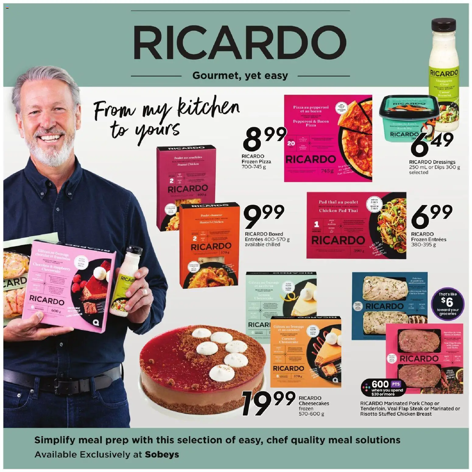 Sobeys flyer valid from 23.10.2025 | Page: 15 | Products: Chocolate, Pizza, Chicken, Pork