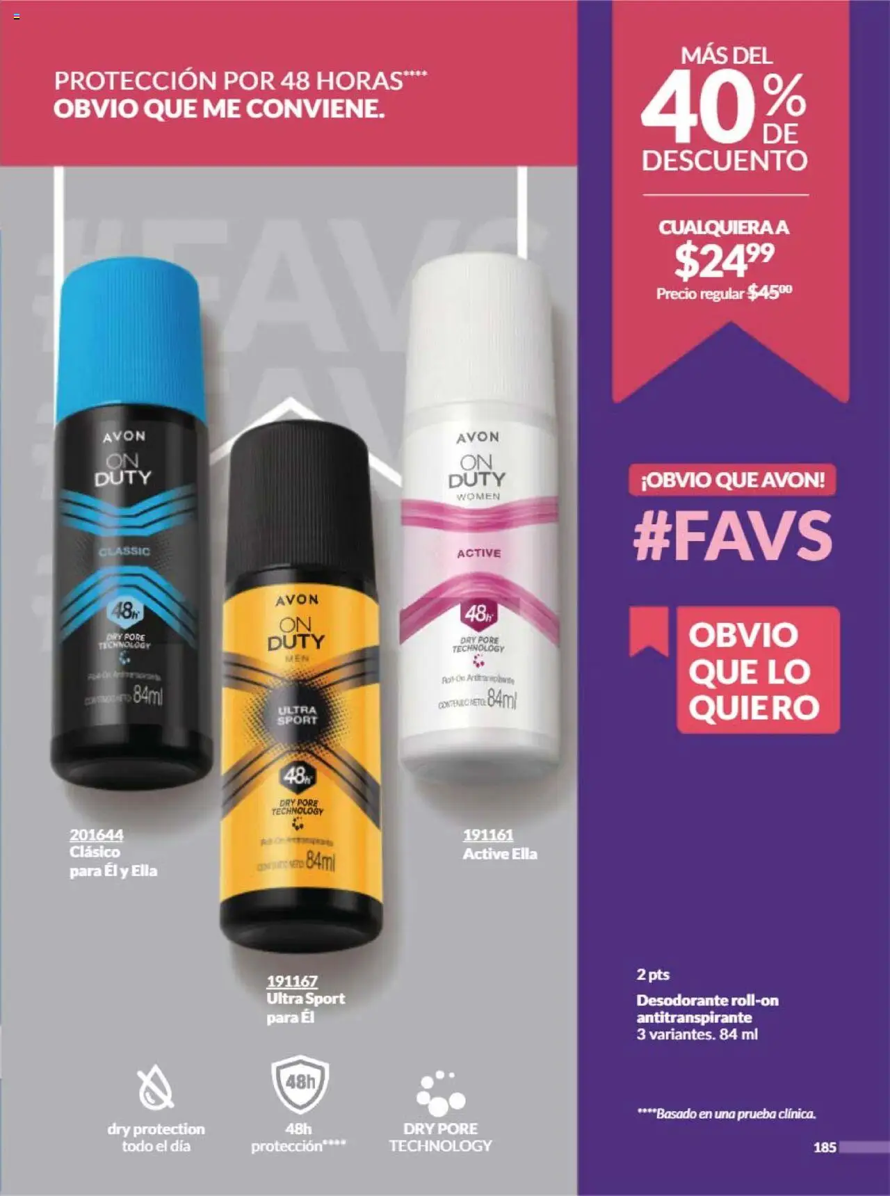 Nuevas ofertas de AVON válidas en toda la República Mexicana desde el 12.09.2025. ¡Encuentra las mejores ofertas en AVON - Campaña 15 2025! | Página: 193 | Productos: Desodorante, Antitranspirante
