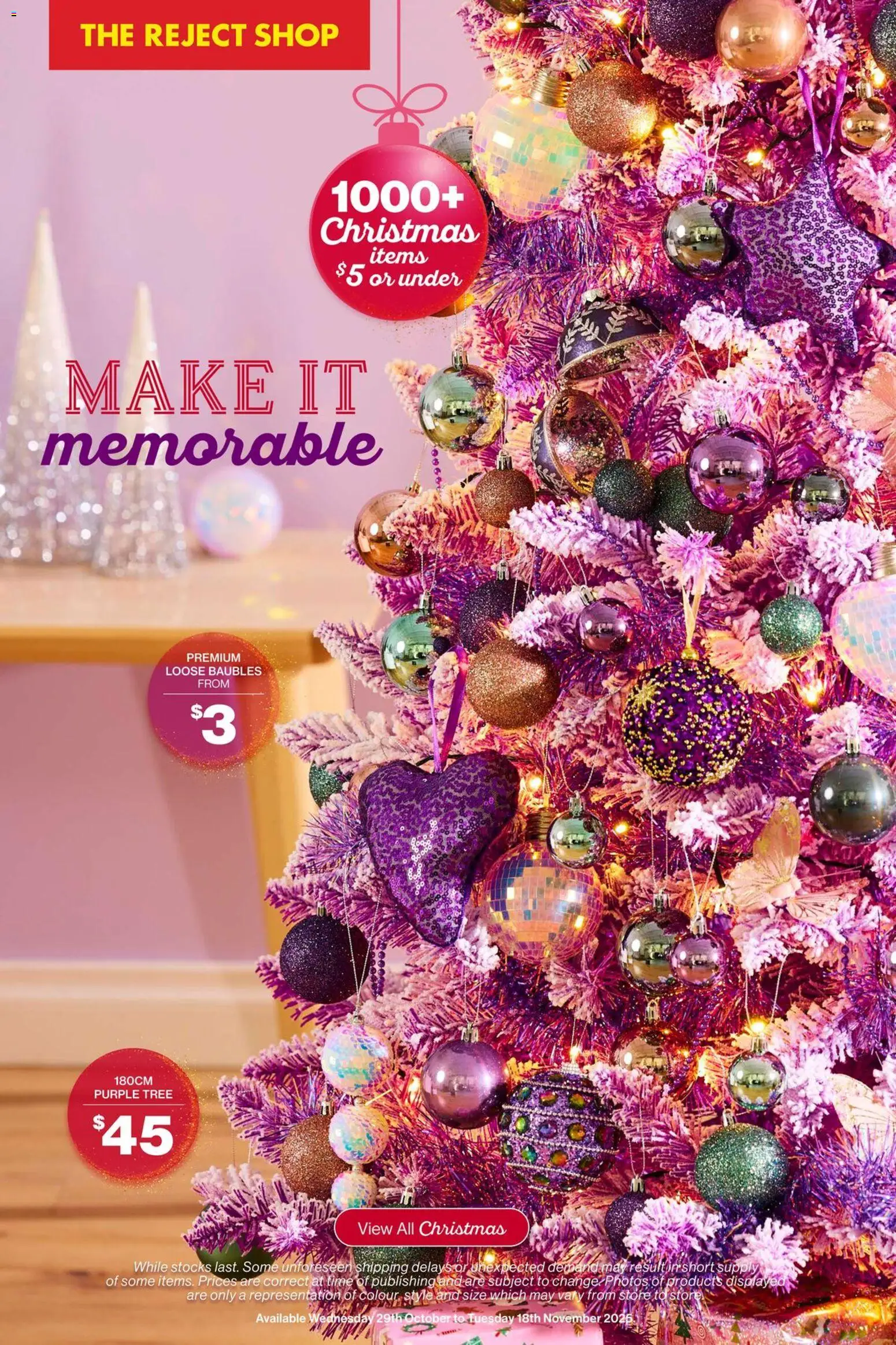 The Reject Shop catalogue - valid from 29.10.2025 | Page: 1