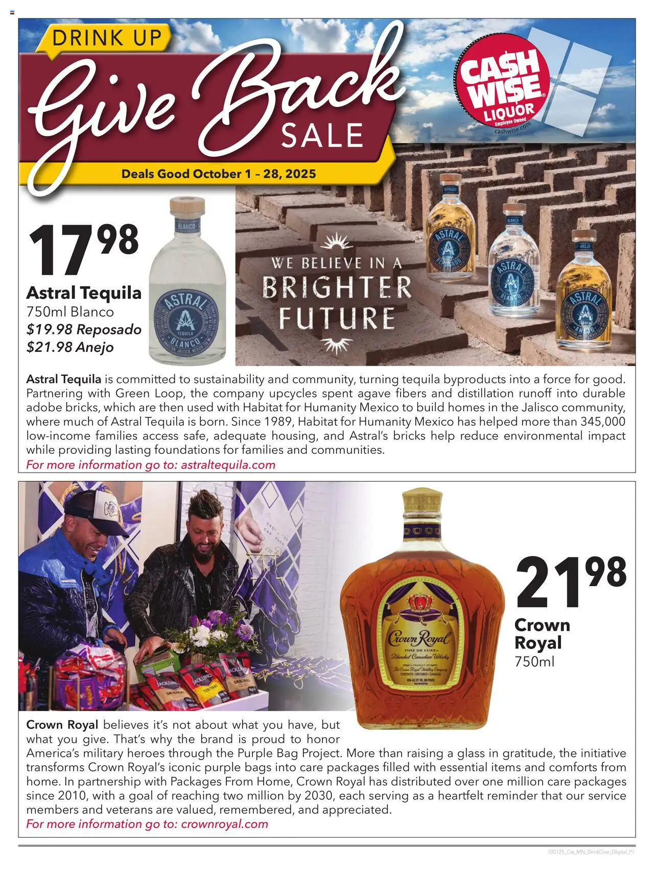 Cash Wise Drink Up, Give Back - valid from 01.10.2025 | Page: 1 | Products: Bag