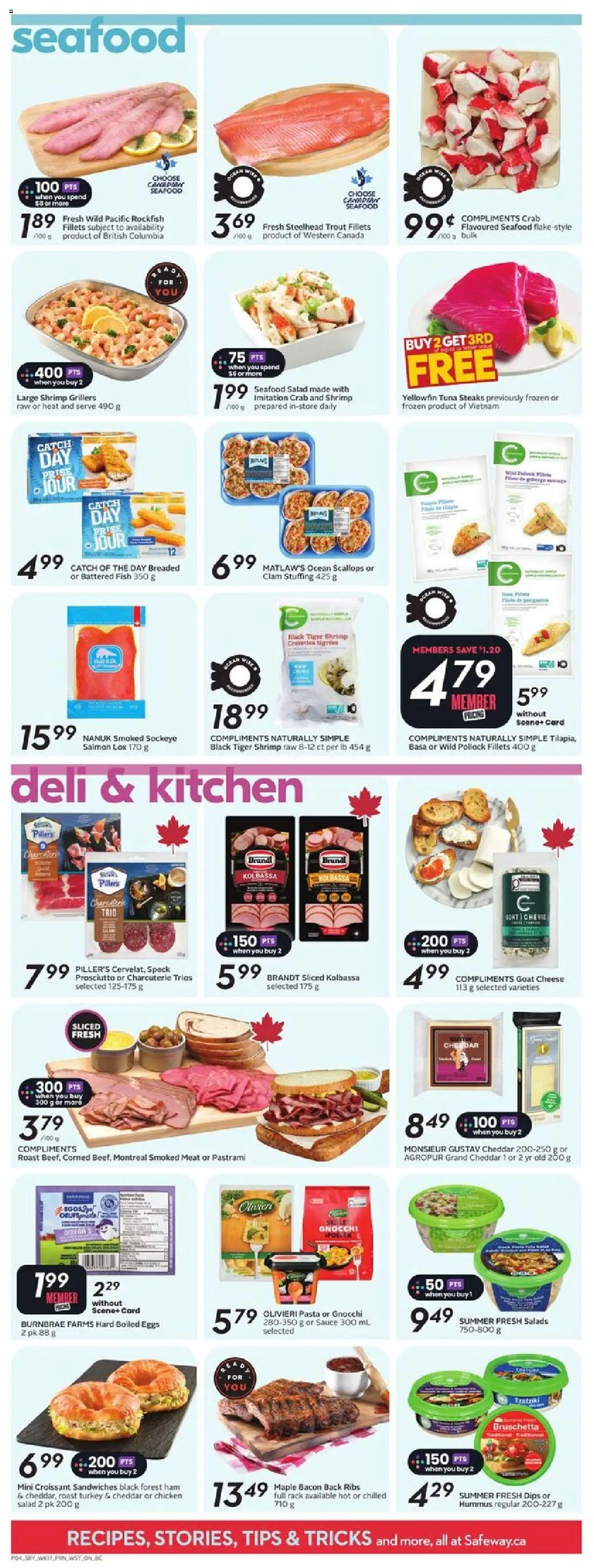 Safeway flyer valid from 21.08.2025 | Page: 7 | Products: Pasta, Salad, Ham, Chicken