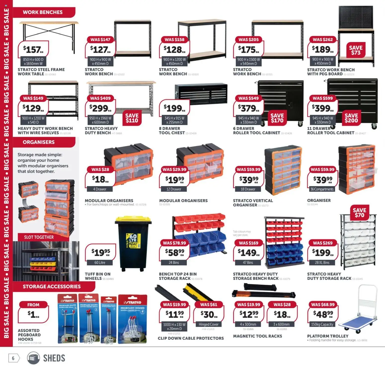 Stratco catalogue - valid from 06.03.2026 | Page: 6 | Products: Table, Accessories, Cable, Bench