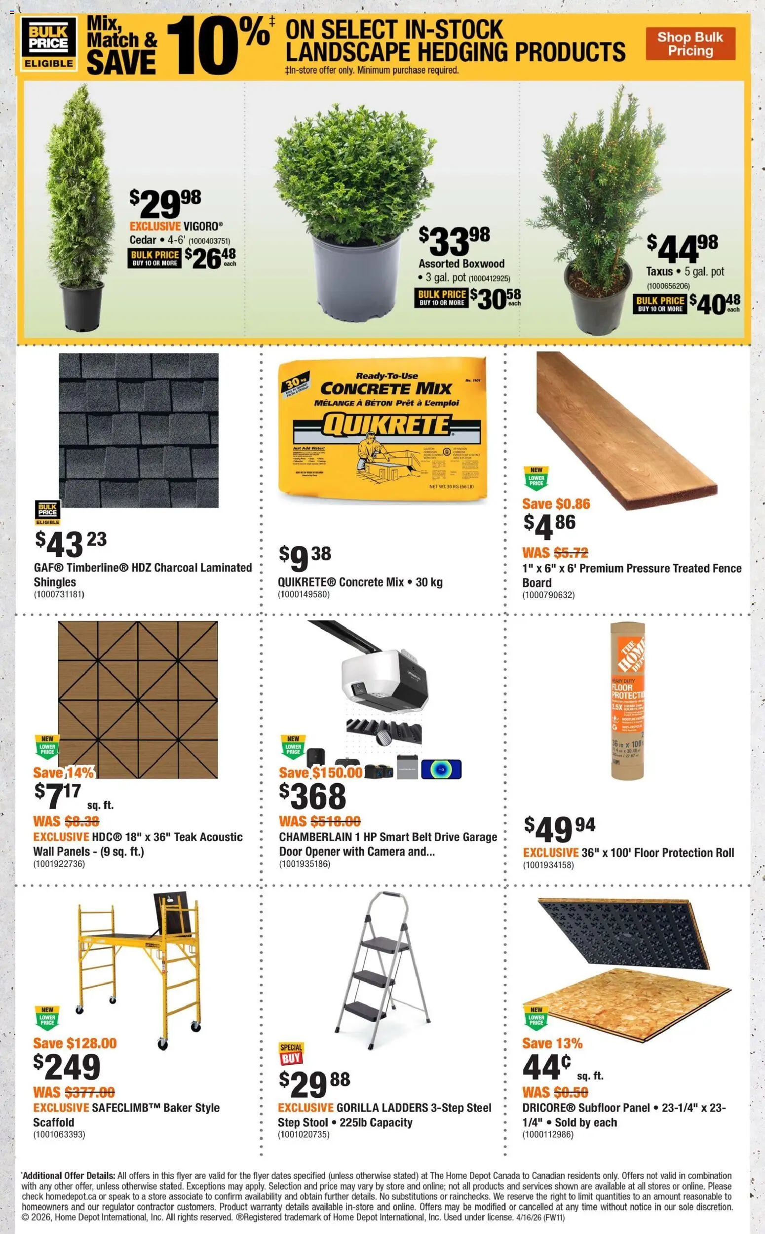 Home Depot flyer valid from 16.04.2026 | Page: 11 | Products: Belt, Camera