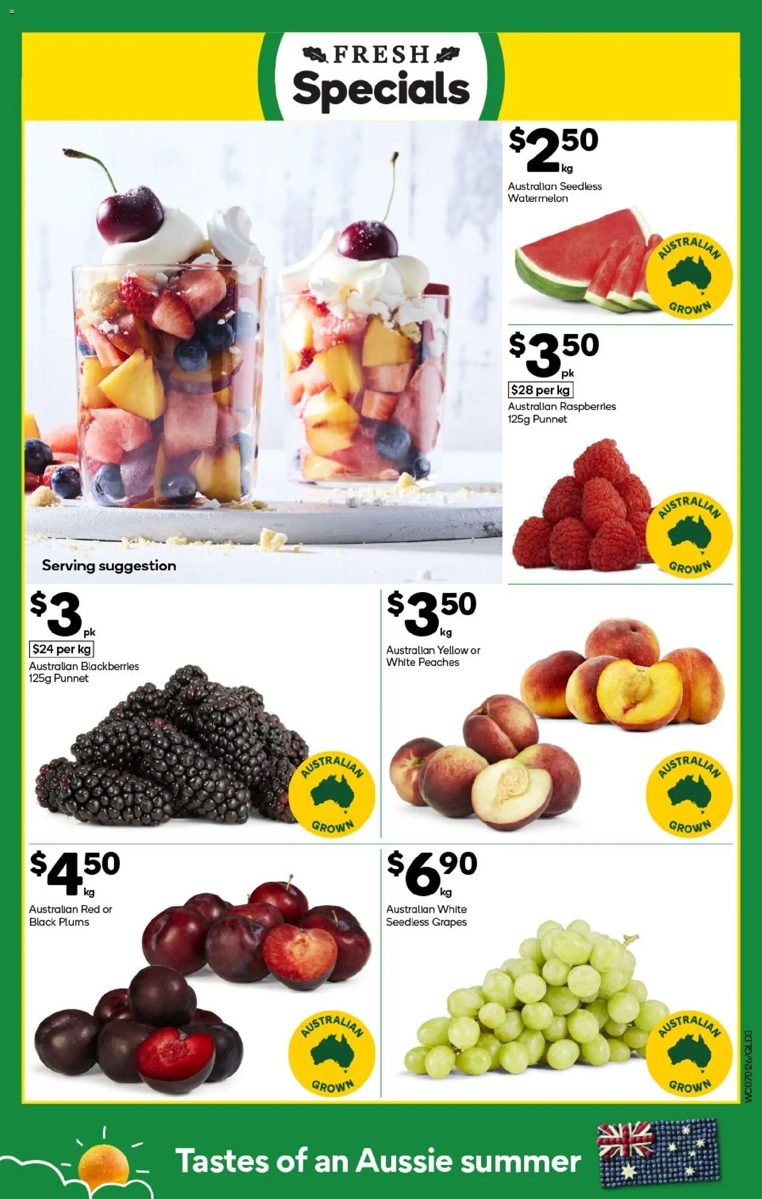 Woolworths catalogue - valid from 07.01.2026 | Page: 3 | Products: Watermelon, Grapes, Plums