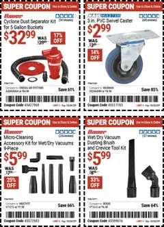 Preview of Harbor Freight weekly ads valid from 13.10.2025 | Page: 6 | Products: Vacuum, Swivel, Caster, Brush
