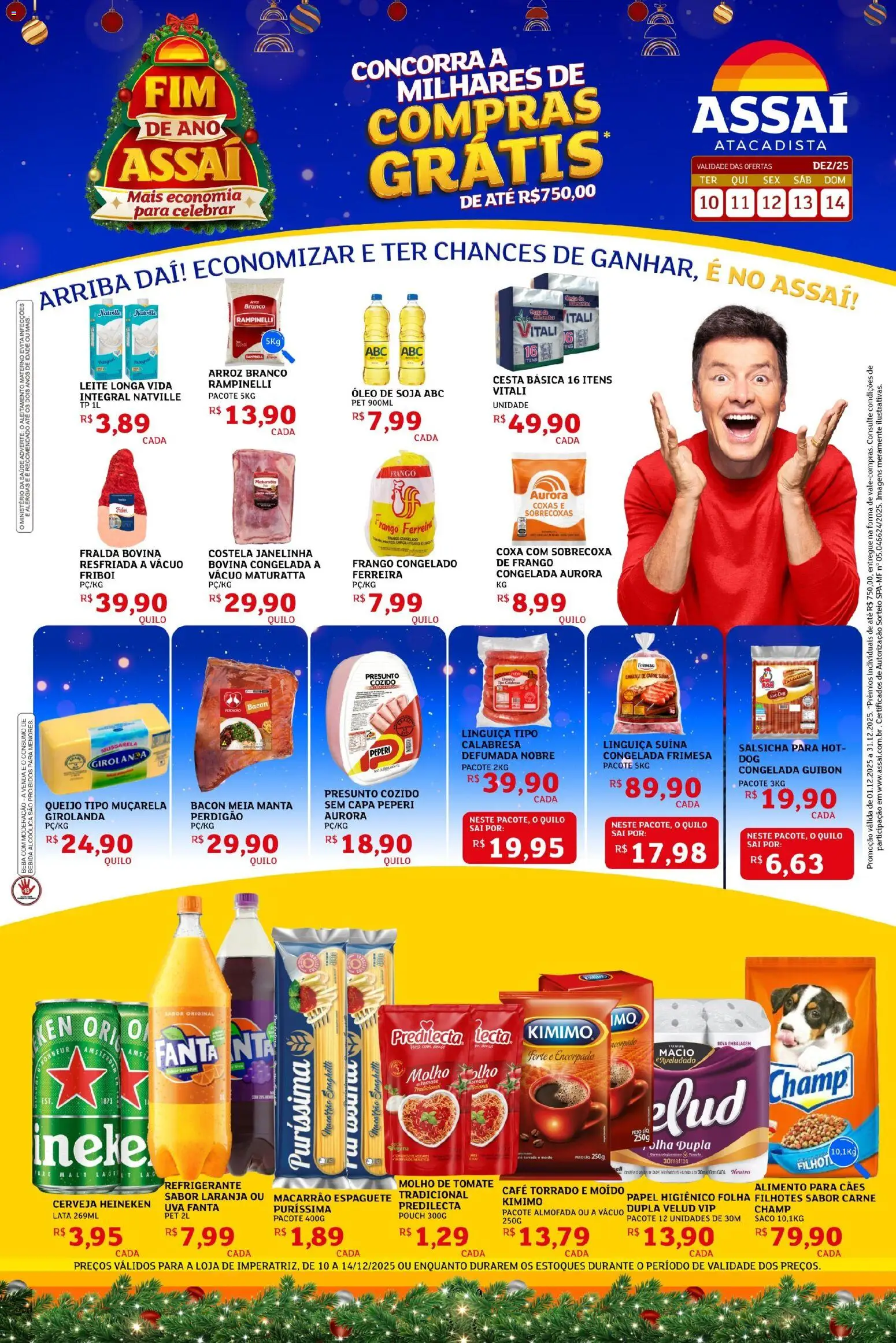 Assaí Atacadista Folheto - válido de 10.12.2025 | Página: 1 | Produtos: Fanta, Cerveja, Muçarela, Frango