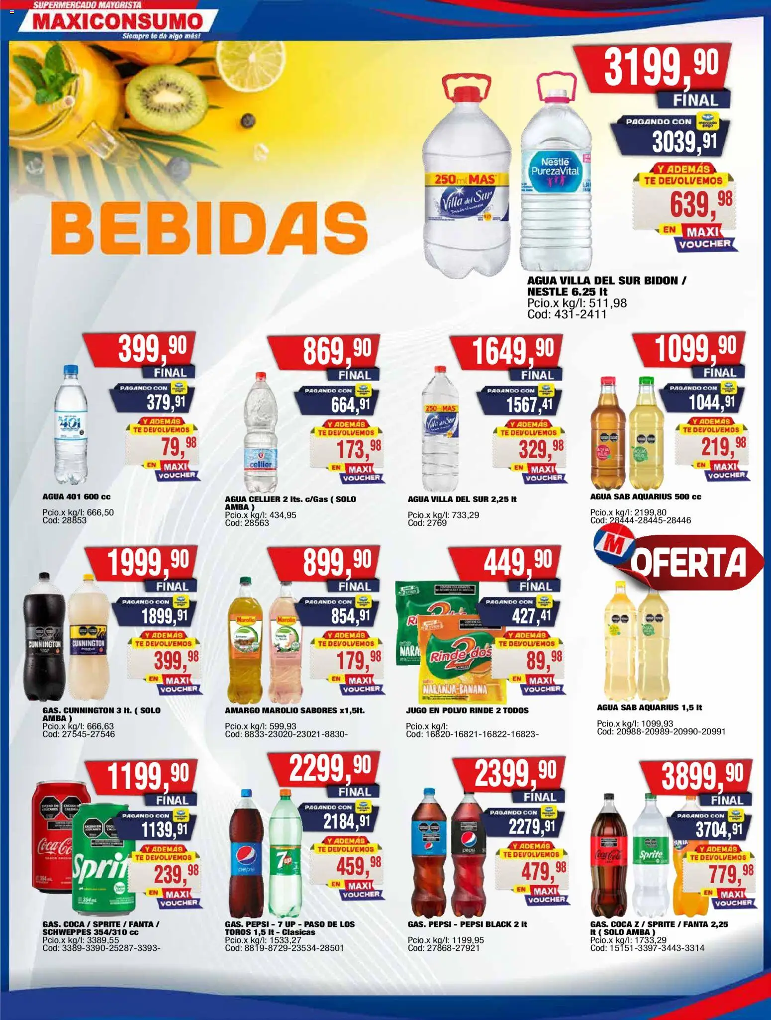 Maxiconsumo ofertas │ válido desde el 16.03.2026 | Página: 17 | Productos: Polvo, Agua, Jugo, Té