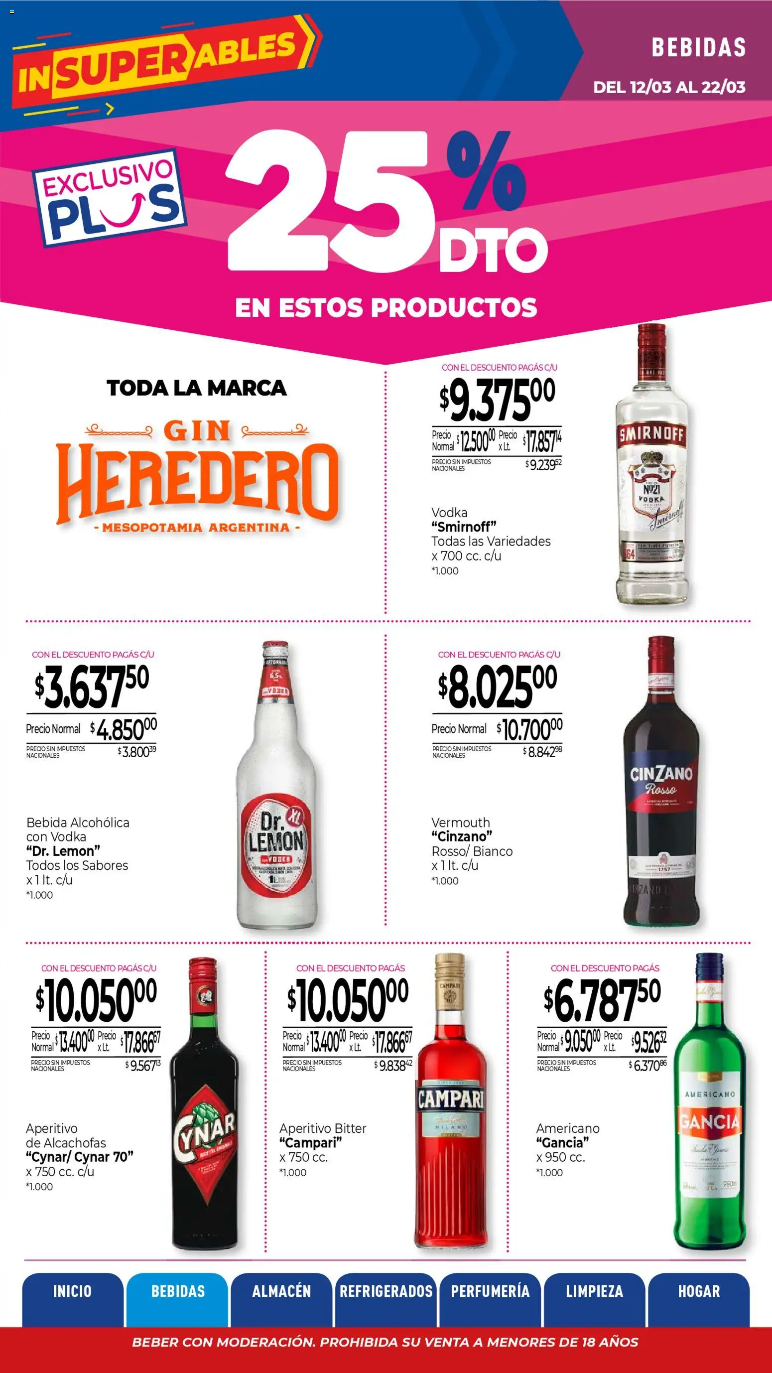 La Anonima catálogo │ válido desde el 13.03.2026 | Página: 6 | Productos: Vodka, Gin