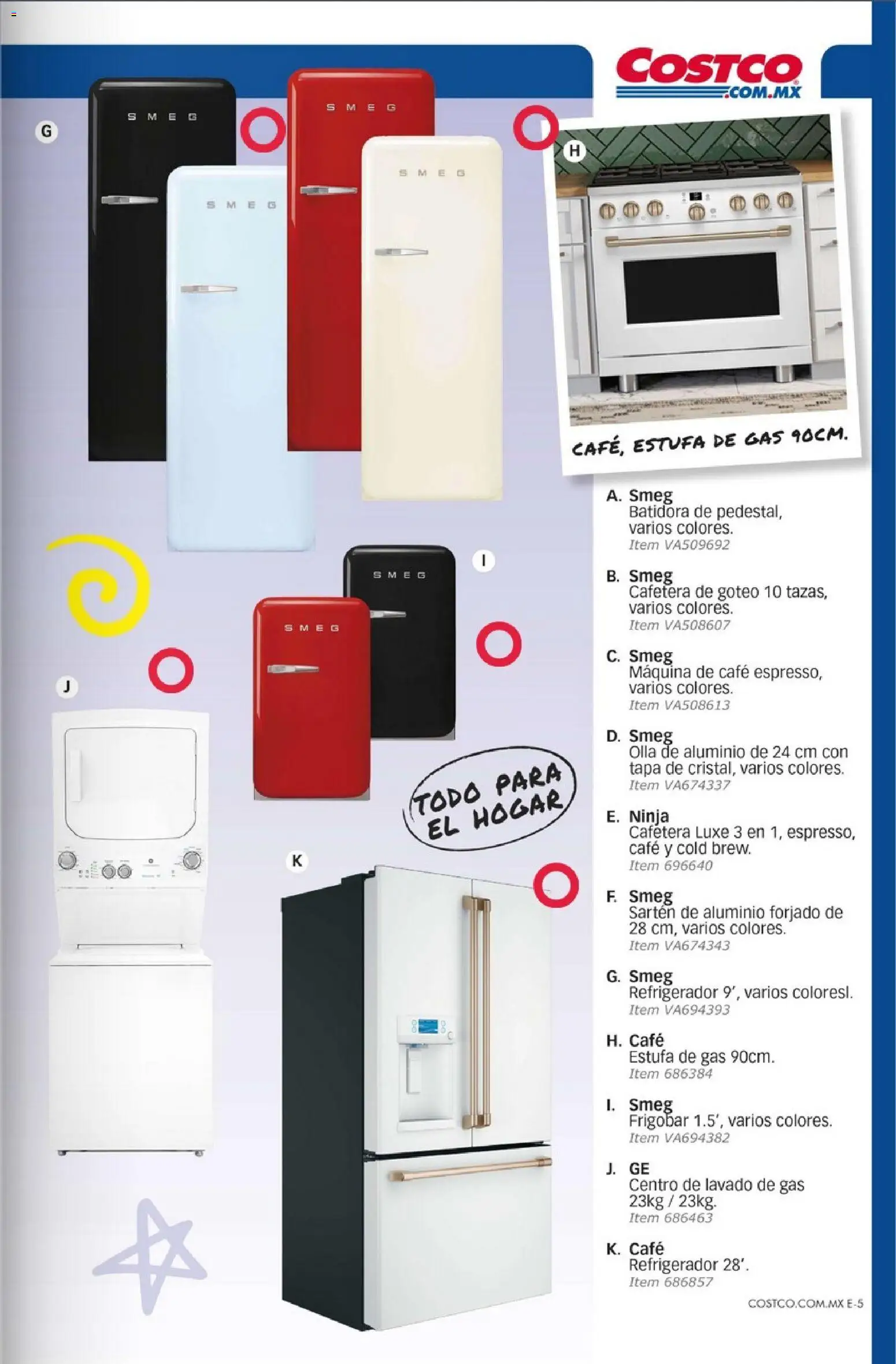 Nuevas ofertas de Costco válidas en toda la República Mexicana desde el 01.12.2025. ¡Encuentra las mejores ofertas en Costco Revista Diciembre! | Página: 125 | Productos: Frigobar, Cafetera, Sartén, Olla