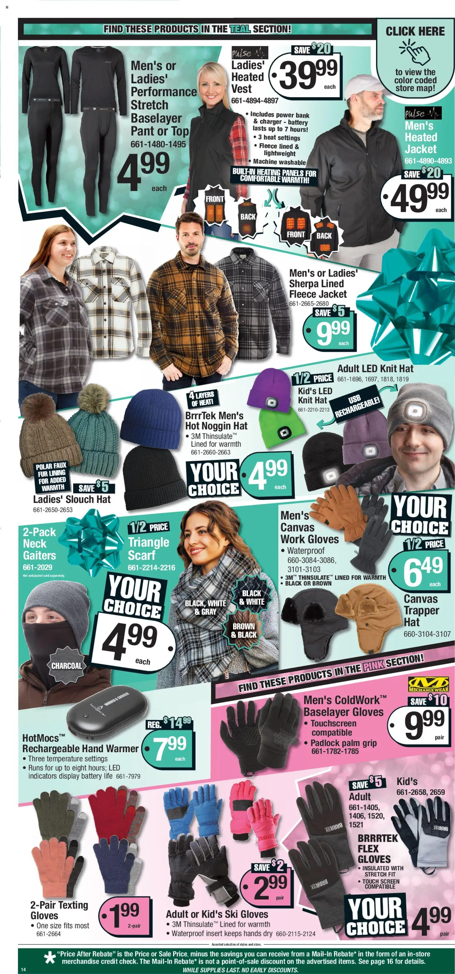 Menards - Sale B and I - valid from 28.11.2025 | Page: 14 | Products: Canvas, Vest, Gloves, Power Bank