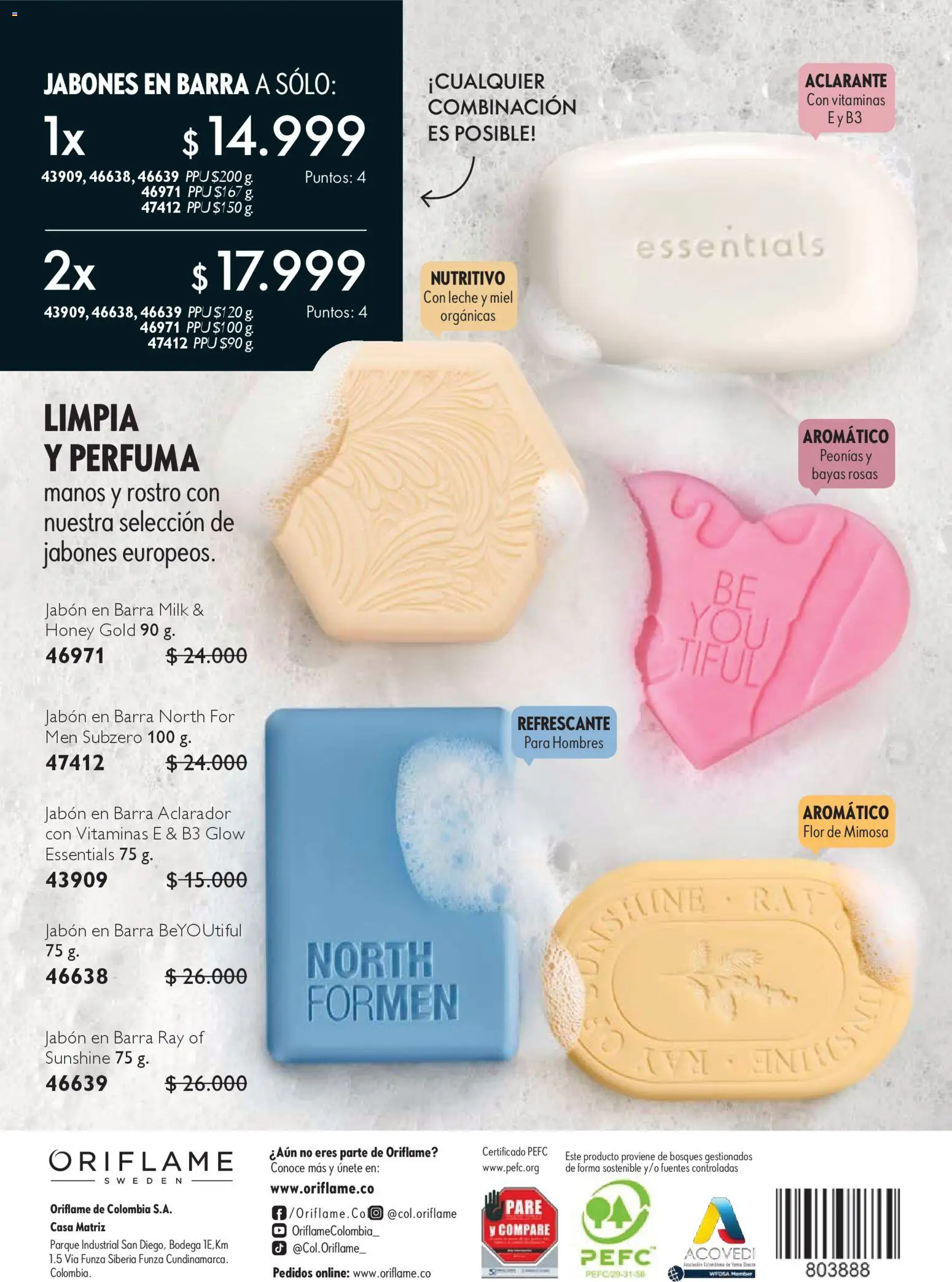 Oriflame revista - valida desde el 25.10.2025 | Página: 132 | Productos: Combinación, Vitaminas, Jabón, Leche