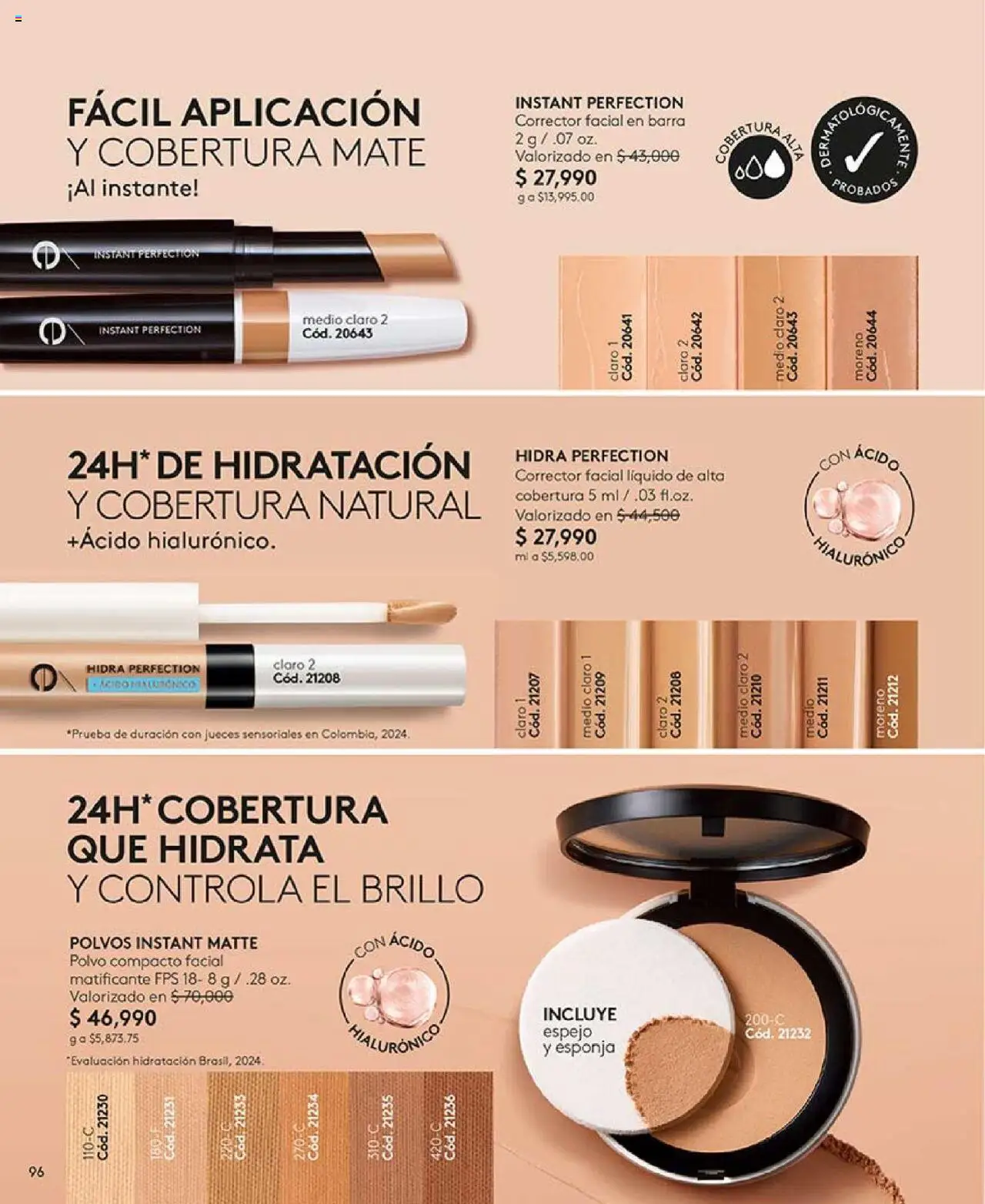 Ésika revista - valida desde el 05.09.2025 | Página: 96 | Productos: Esponja, Polvo compacto, Espejo, Corrector