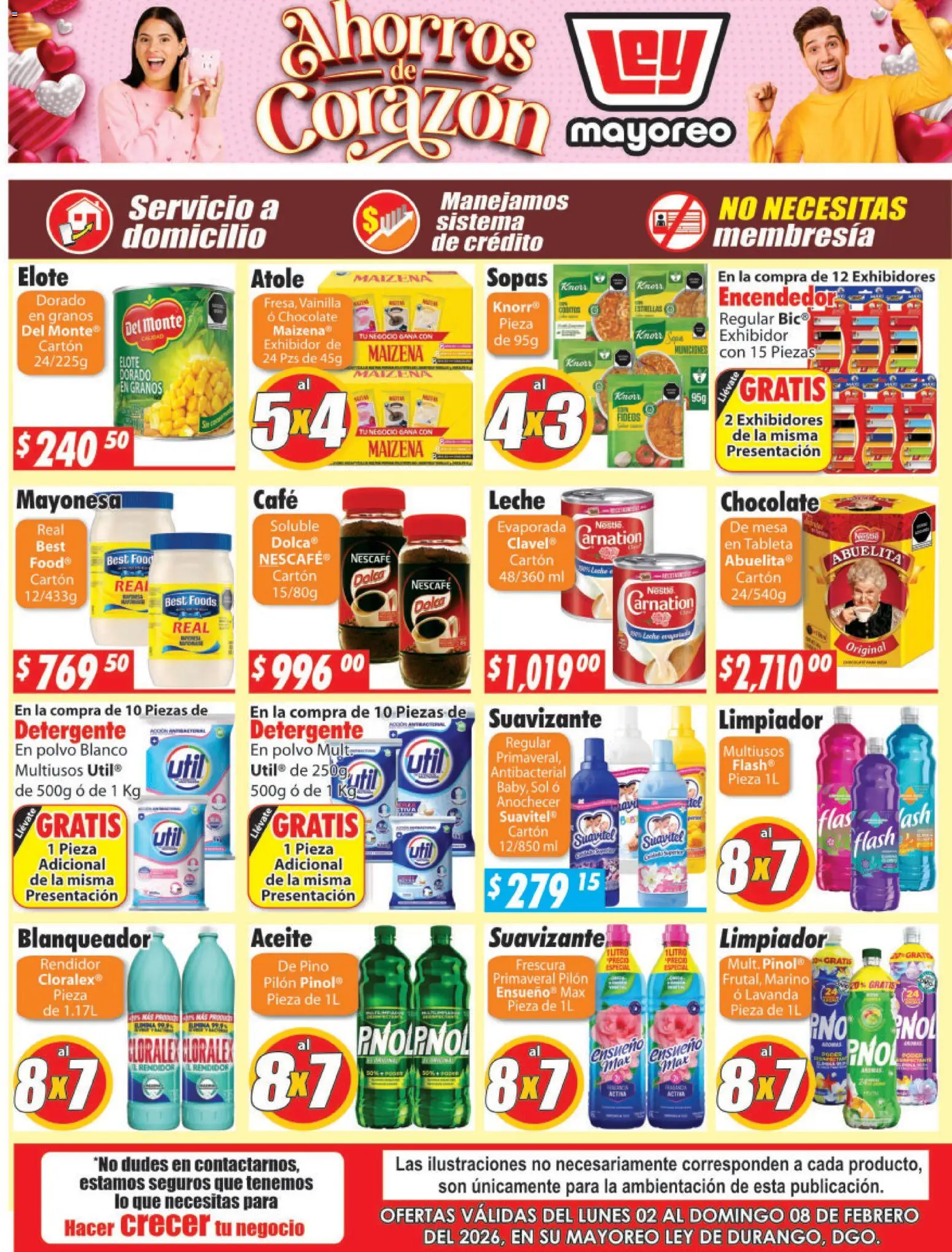 Nuevas ofertas de Casa Ley válidas en toda la República Mexicana desde el 02.02.2026. ¡Encuentra las mejores ofertas en Casa Ley folleto Durango! | Página: 2 | Productos: Mayonesa, Leche, Suavizante, Tableta