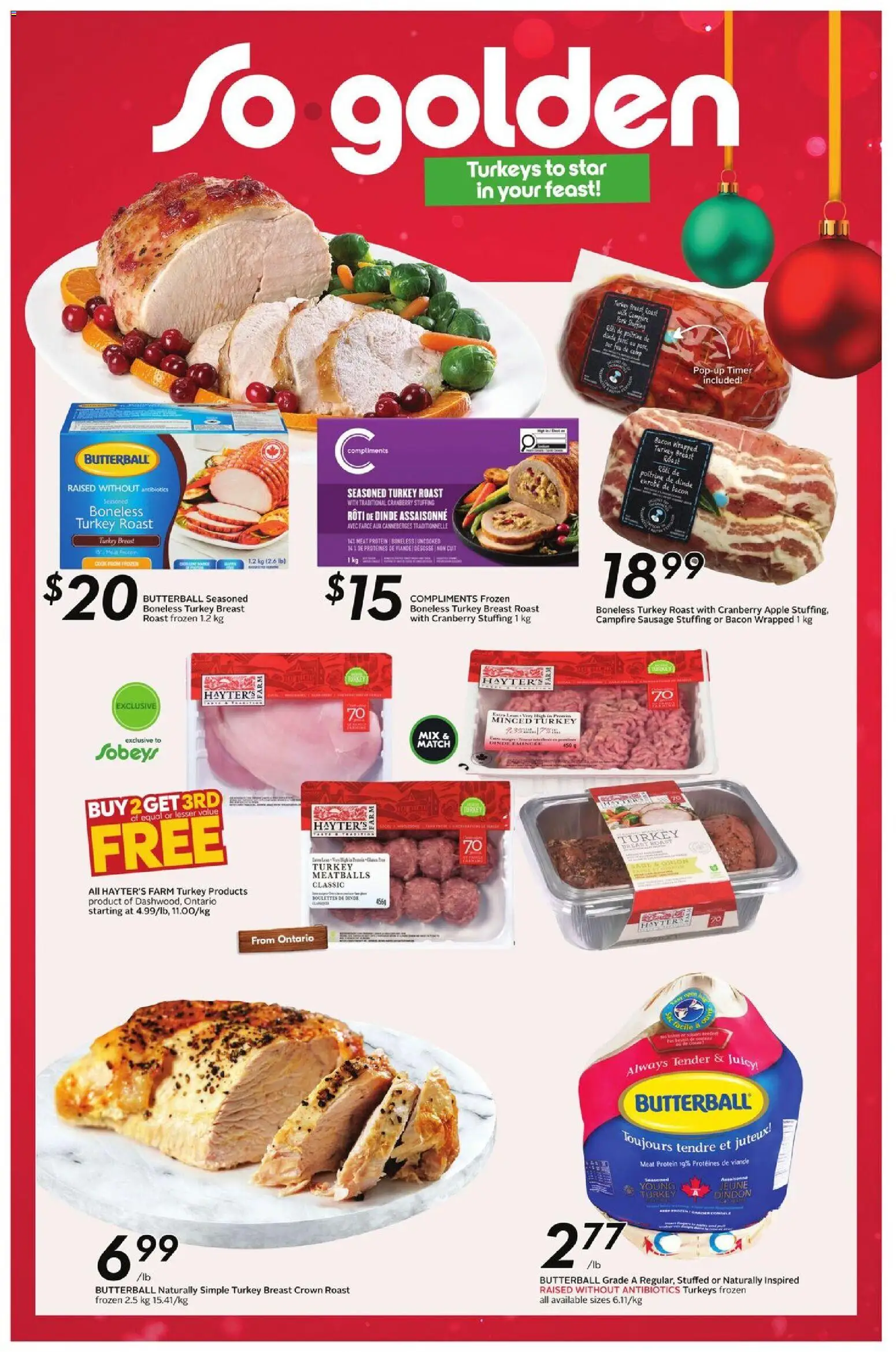 Sobeys flyer valid from 27.11.2025 | Page: 21 | Products: Turkey