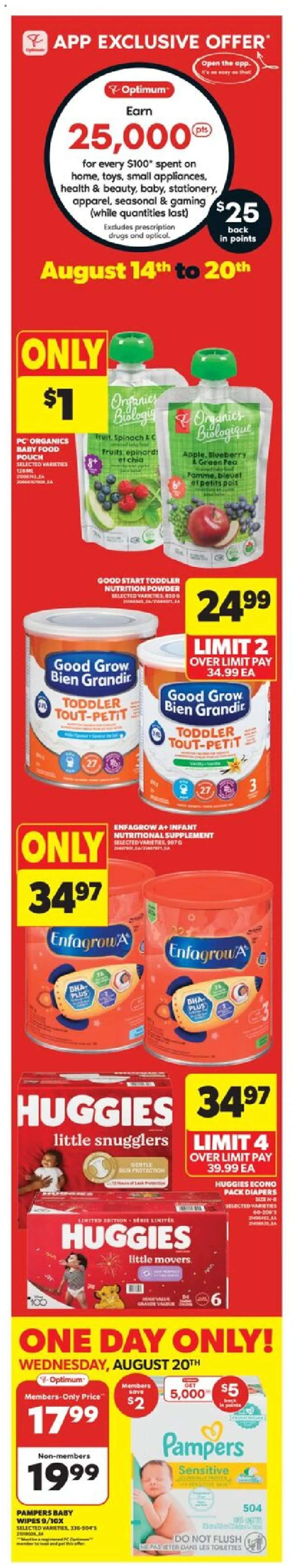 Real Canadian Superstore flyer valid from 14.08.2025 | Page: 2 | Products: PC, Powder