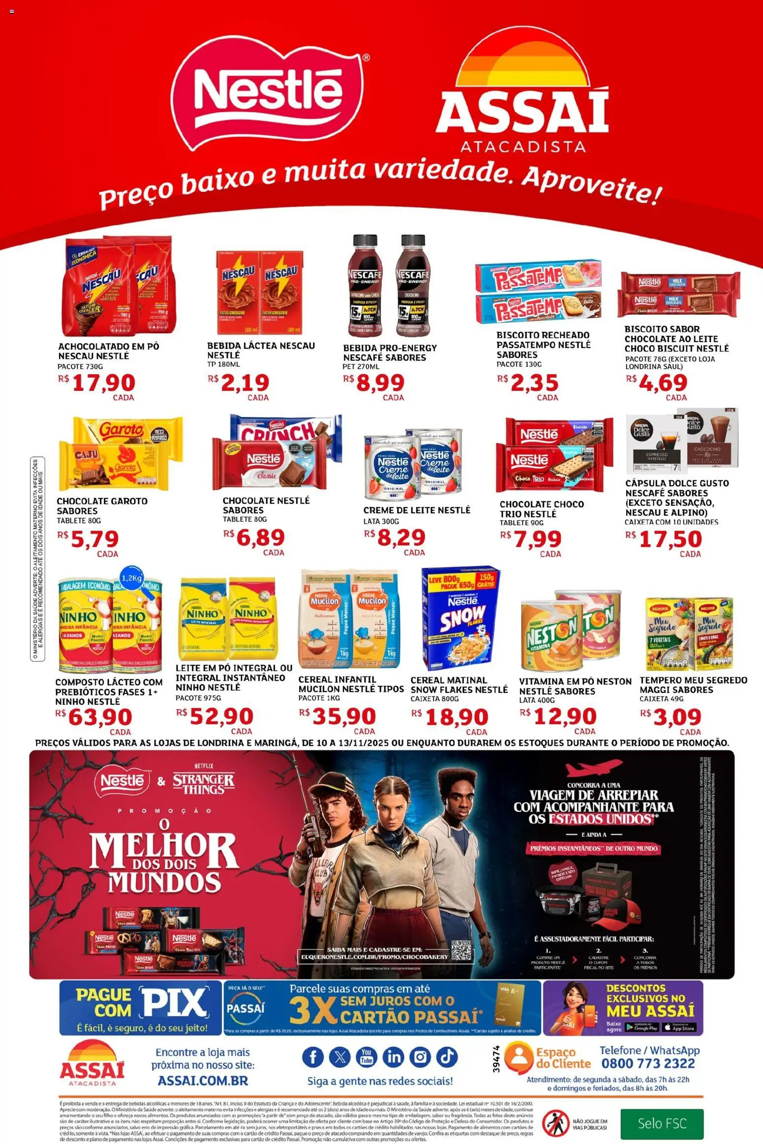 Assaí Atacadista Folheto - válido de 10.11.2025 | Página: 4 | Produtos: Creme, Baixo, Creme de leite, Mucilon