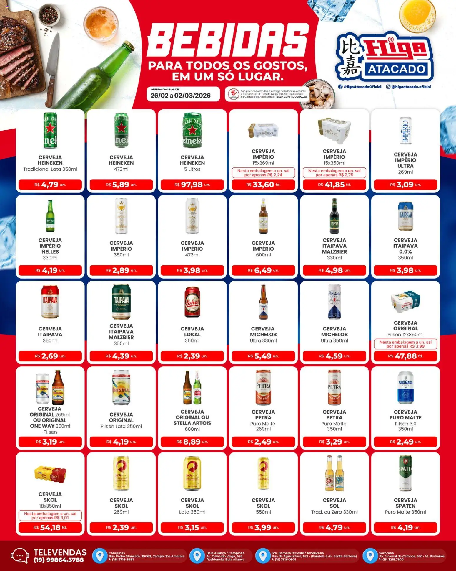 Higa Atacado Folheto - válido de 26.02.2026 | Página: 2 | Produtos: Aliança, Cerveja, Cerveja Heineken, Heineken