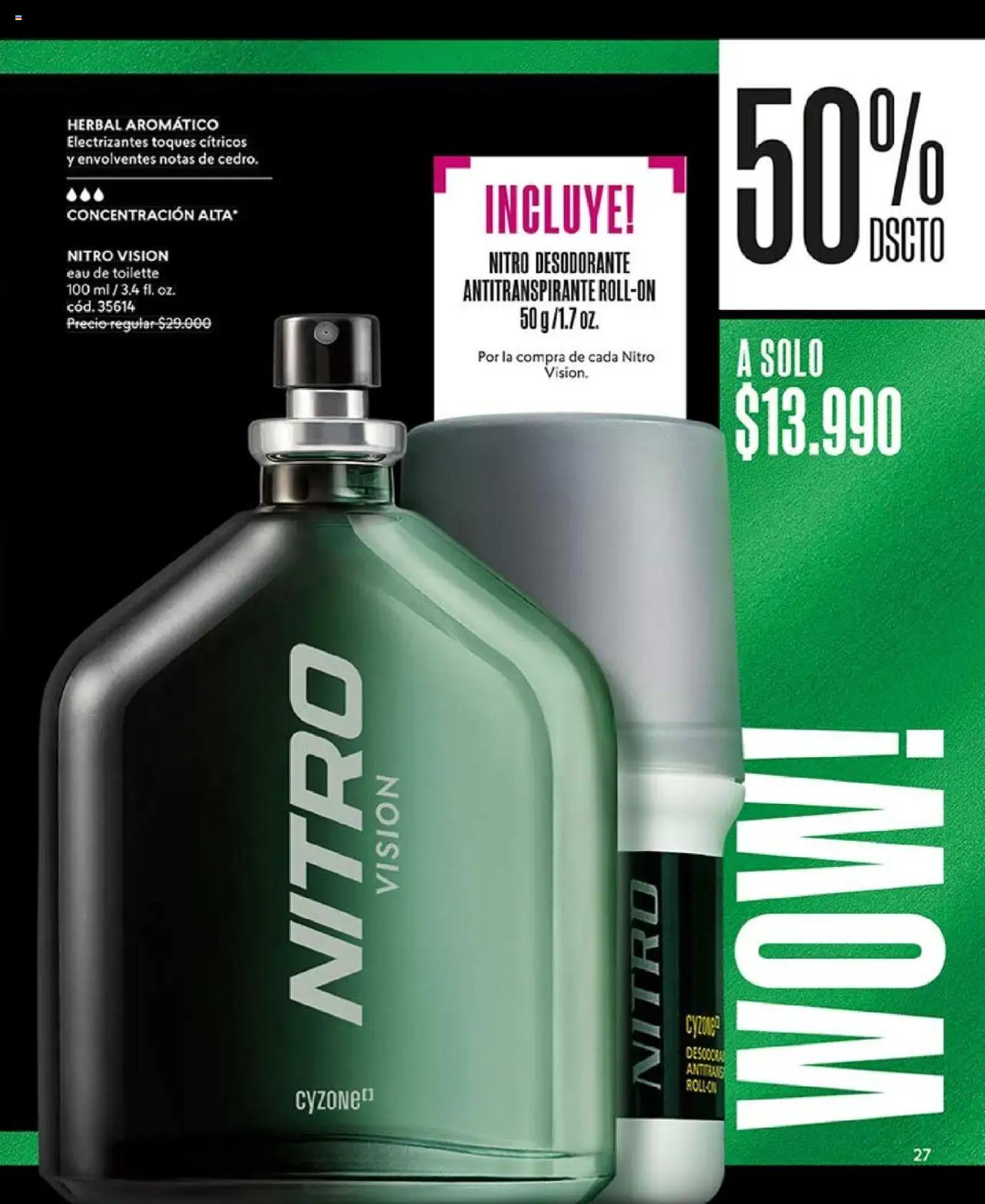 Catálogo CyZone Campaña 17 │ válido desde el 14.10.2025 | Página: 27 | Productos: Eau de toilette, Desodorante, Antitranspirante