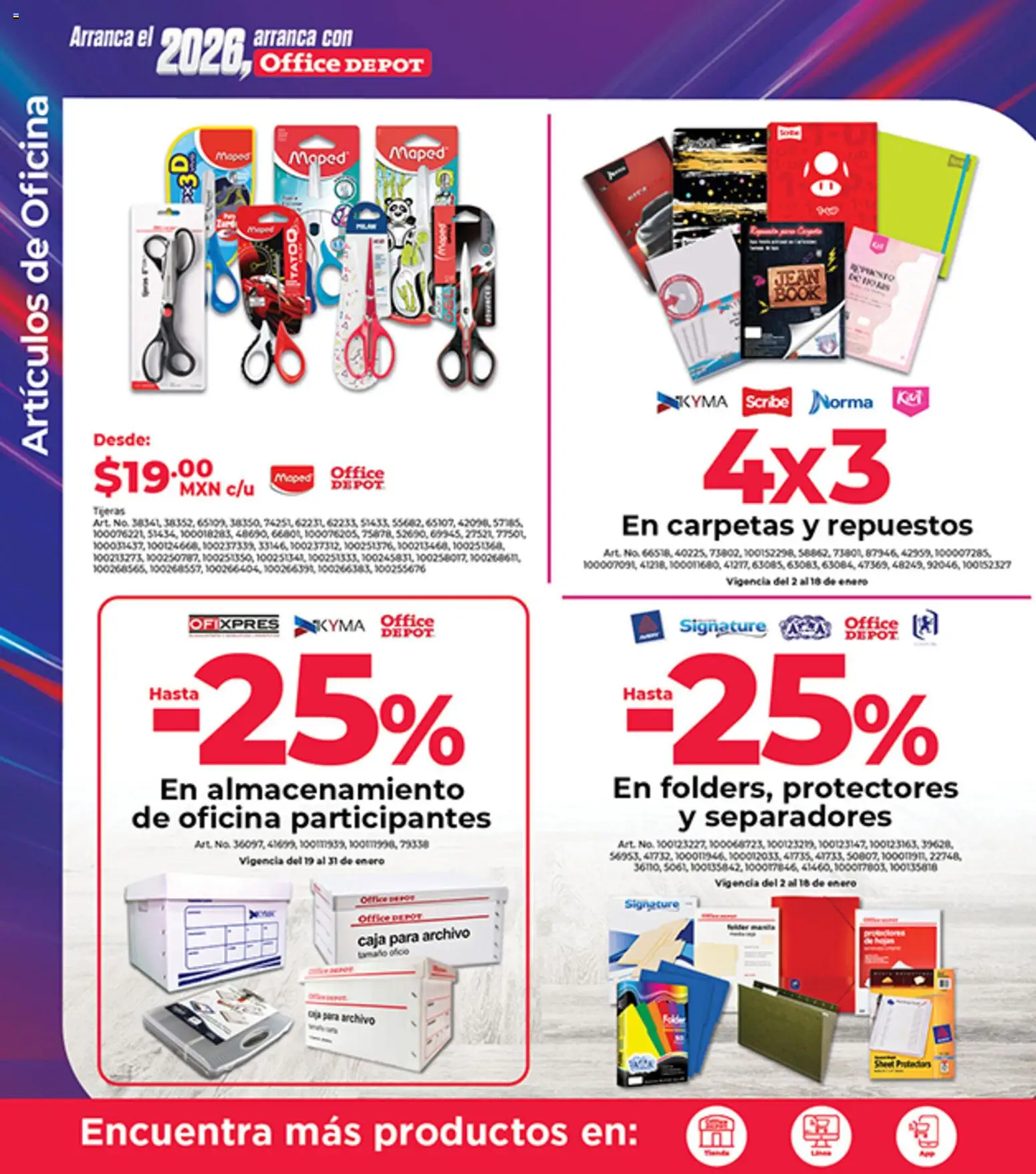 Nuevas ofertas de Office Depot válidas en toda la República Mexicana desde el 01.01.2026. ¡Encuentra las mejores ofertas en Office Depot catálogo! | Página: 2