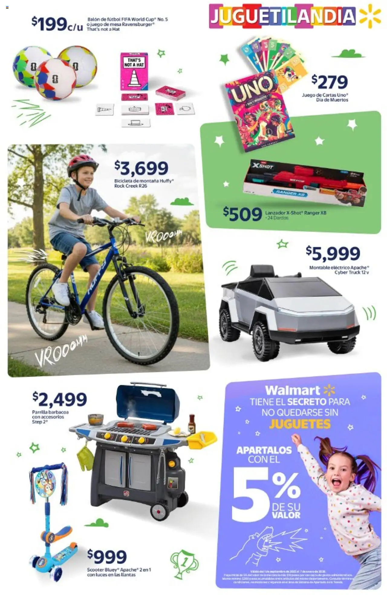 Nuevas ofertas de Walmart válidas en toda la República Mexicana desde el 14.10.2025. ¡Encuentra las mejores ofertas en Walmart - Folleto Diversión tan grande como su imaginación! | Página: 2 | Productos: Juego, Parrilla, Scooter, Mesa