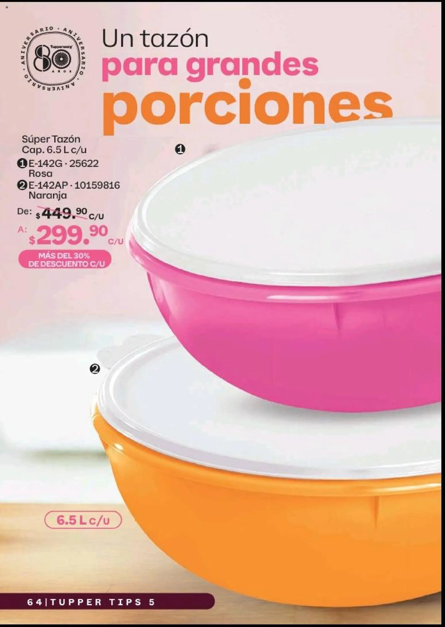 Nuevas ofertas de Tupperware válidas en toda la República Mexicana desde el 20.04.2026. ¡Encuentra las mejores ofertas en Tupperware catálogo! | Página: 64 | Productos: Tupper