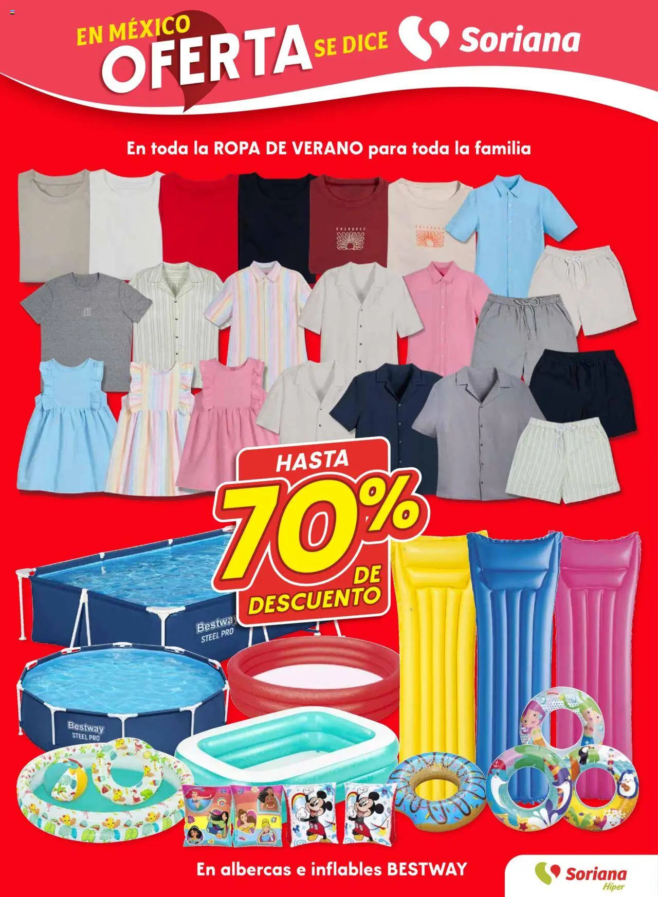 Nuevas ofertas de Soriana válidas en toda la República Mexicana desde el 04.09.2025. ¡Encuentra las mejores ofertas en Soriana - Fin de Semana Híper: Juárez! | Página: 11 | Productos: Ropa