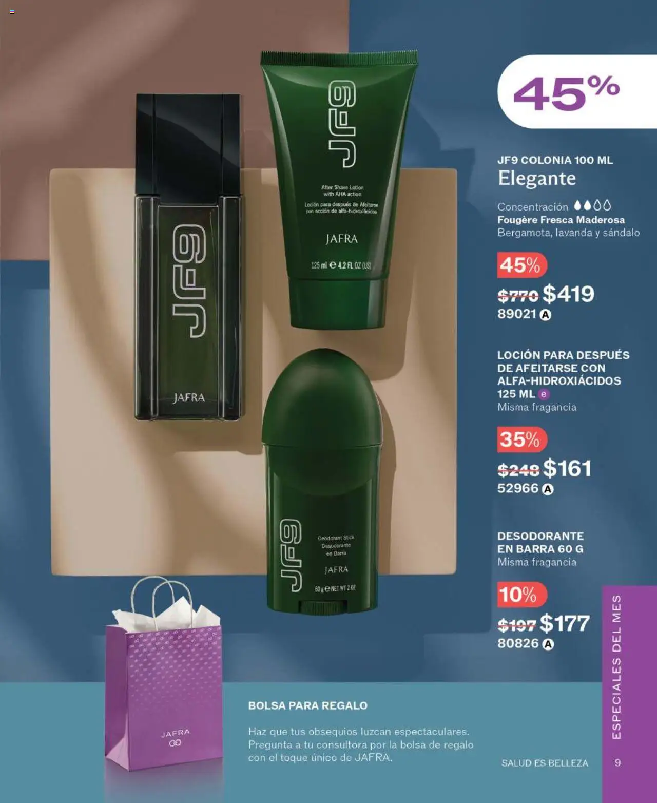 Nuevas ofertas de JAFRA válidas en toda la República Mexicana desde el 01.06.2025. ¡Encuentra las mejores ofertas en JAFRA catálogo! | Página: 9 | Productos: Desodorante, Bolsa, Loción, Barra