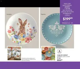 Vista previa de Juego de 4 platos*, Cerámica. 20 x 2.3 cm 31 pts, nuevo folleto de la tienda, válido en México a partir del 30.01.2026 | Página: 49 | Productos: Juego
