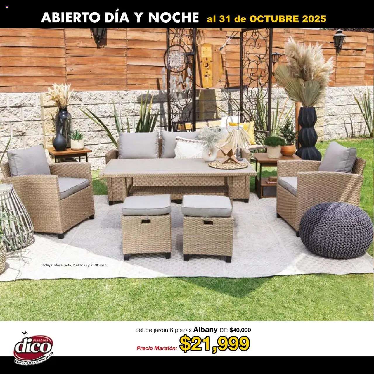 Nuevas ofertas de Muebles Dico válidas en toda la República Mexicana desde el 01.01.2025. ¡Encuentra las mejores ofertas en Muebles Dico - Catálogo Venta Maratónica Pacifico! | Página: 36