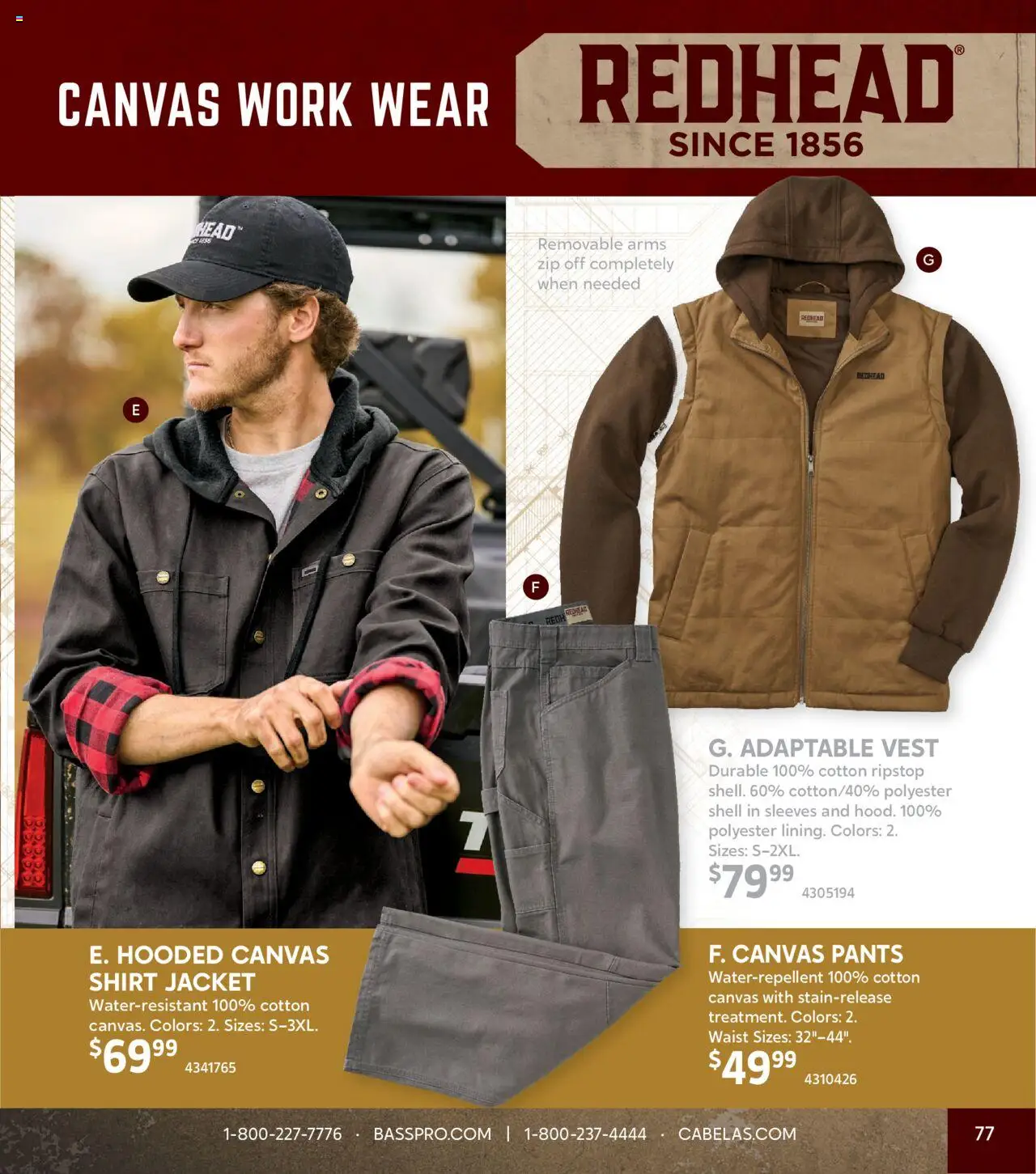 Cabela's Fall Clothing 25 - valid from 01.10.2025 | Page: 77 | Products: Canvas, Shirt, Vest, Jacket