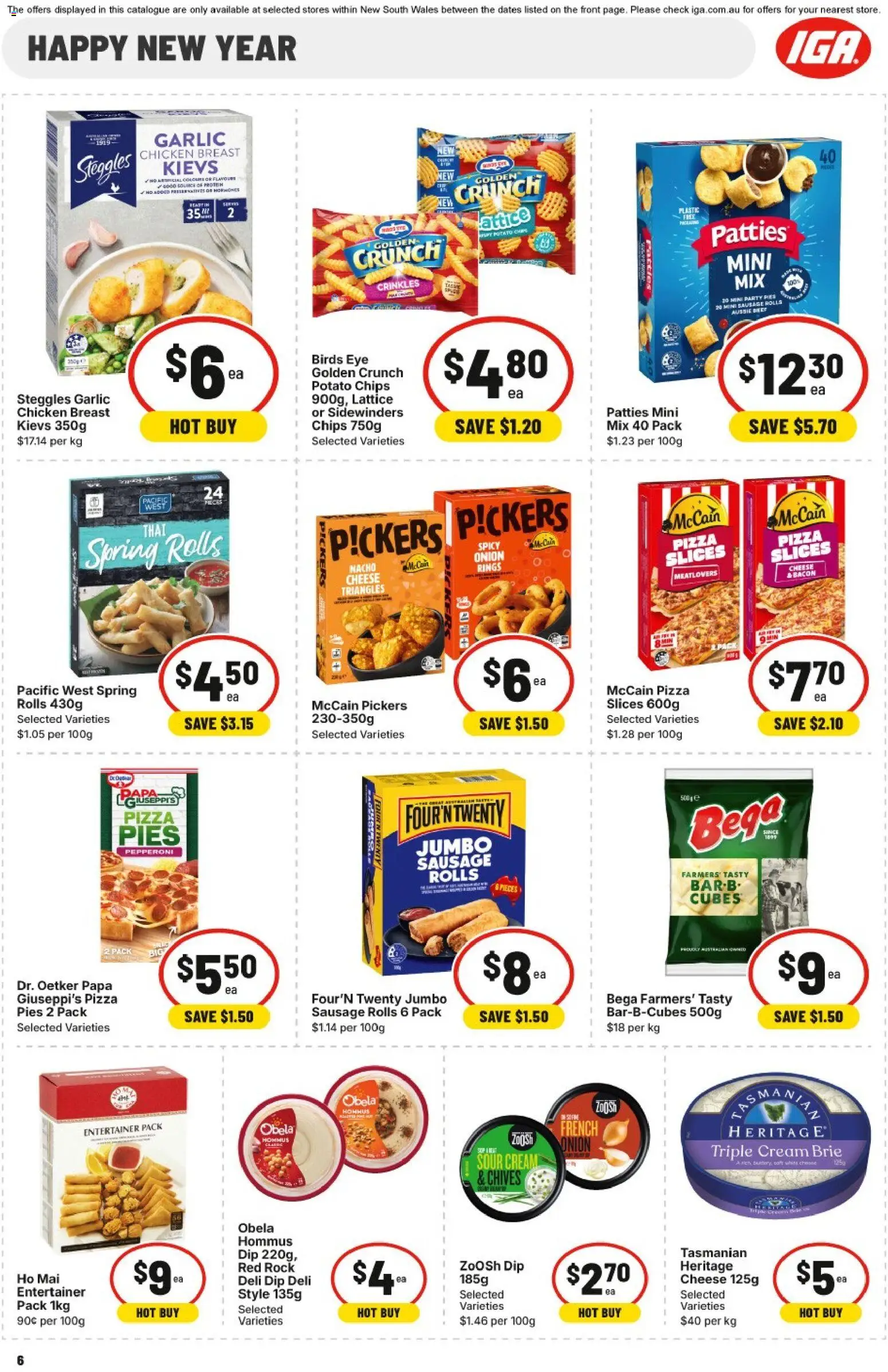 IGA catalogue - valid from 24.12.2025 | Page: 9 | Products: Pizza, Sausage, Garlic, Pies