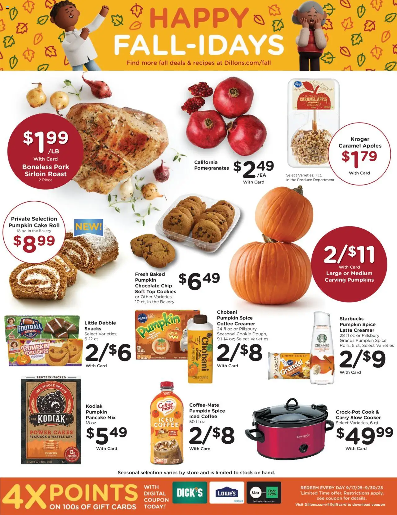Dillons Weekly Ad - valid from 17.09.2025 | Page: 9 | Products: Coffee, Pork, Apples, Cookies