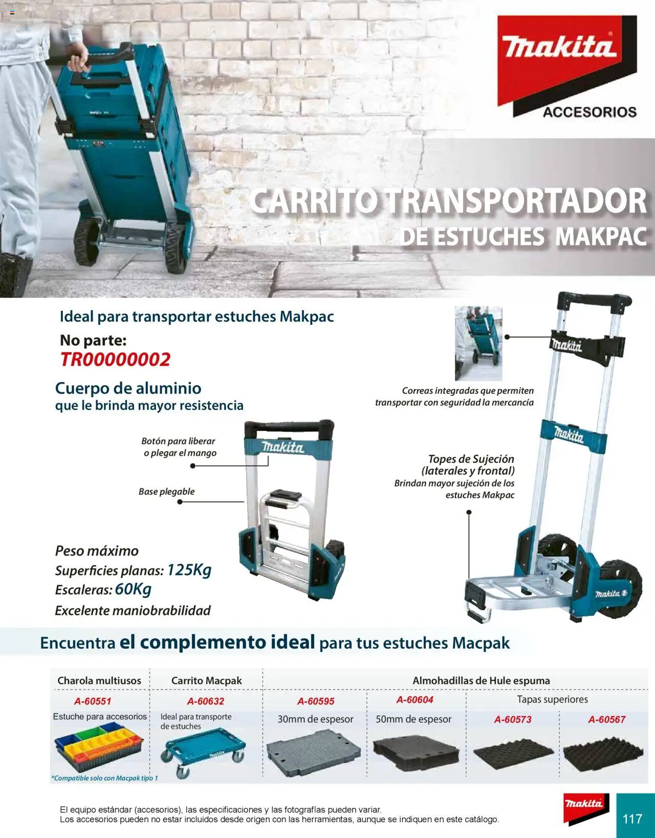 Nuevas ofertas de Makita válidas en toda la República Mexicana desde el 08.07.2024. ¡Encuentra las mejores ofertas en Makita catálogo Accesorios! | Página: 117 | Productos: Mango, Estuche, Espuma