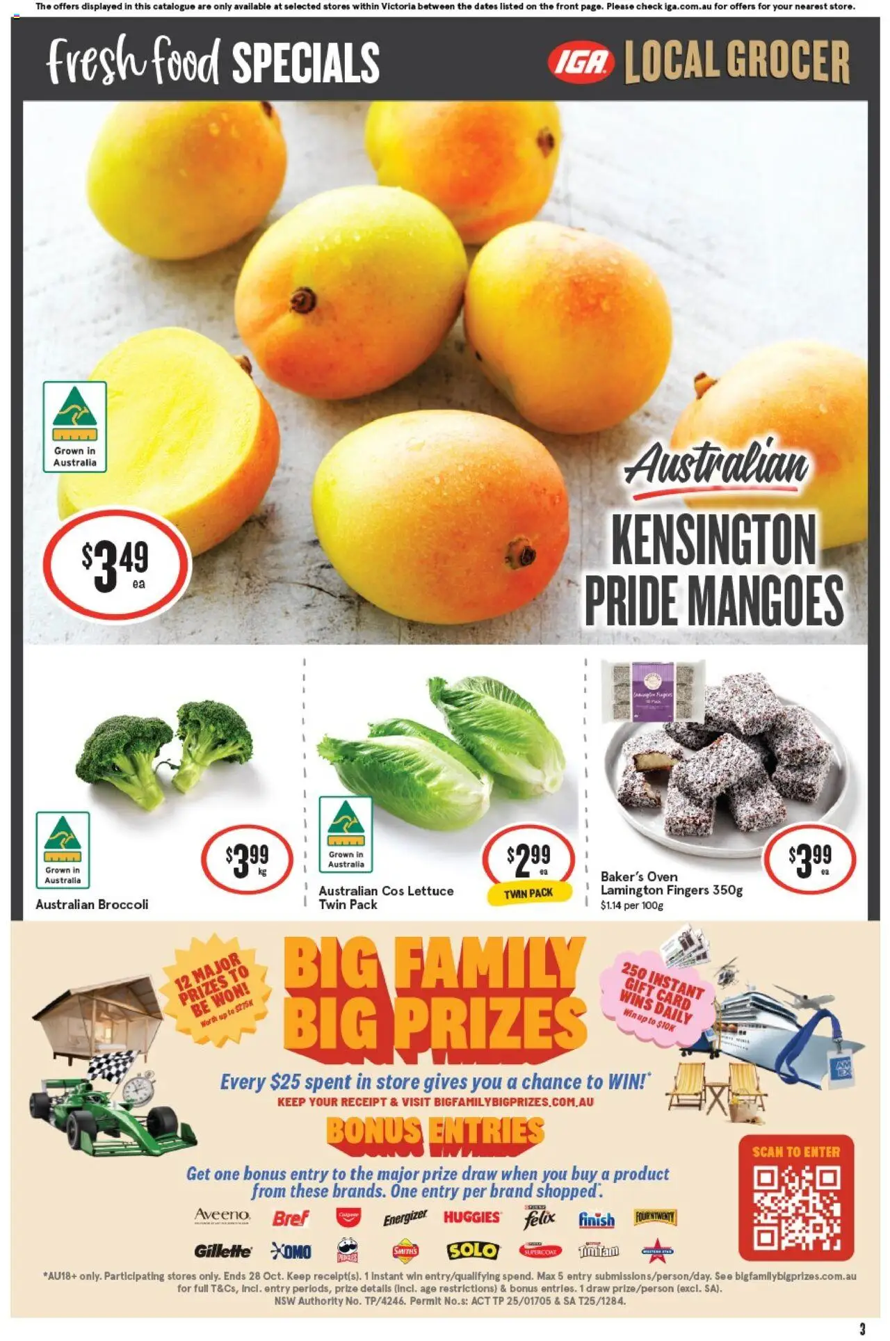 IGA catalogue - valid from 15.10.2025 | Page: 3 | Products: Deodorant, Mouthwash, Cream, Turkey
