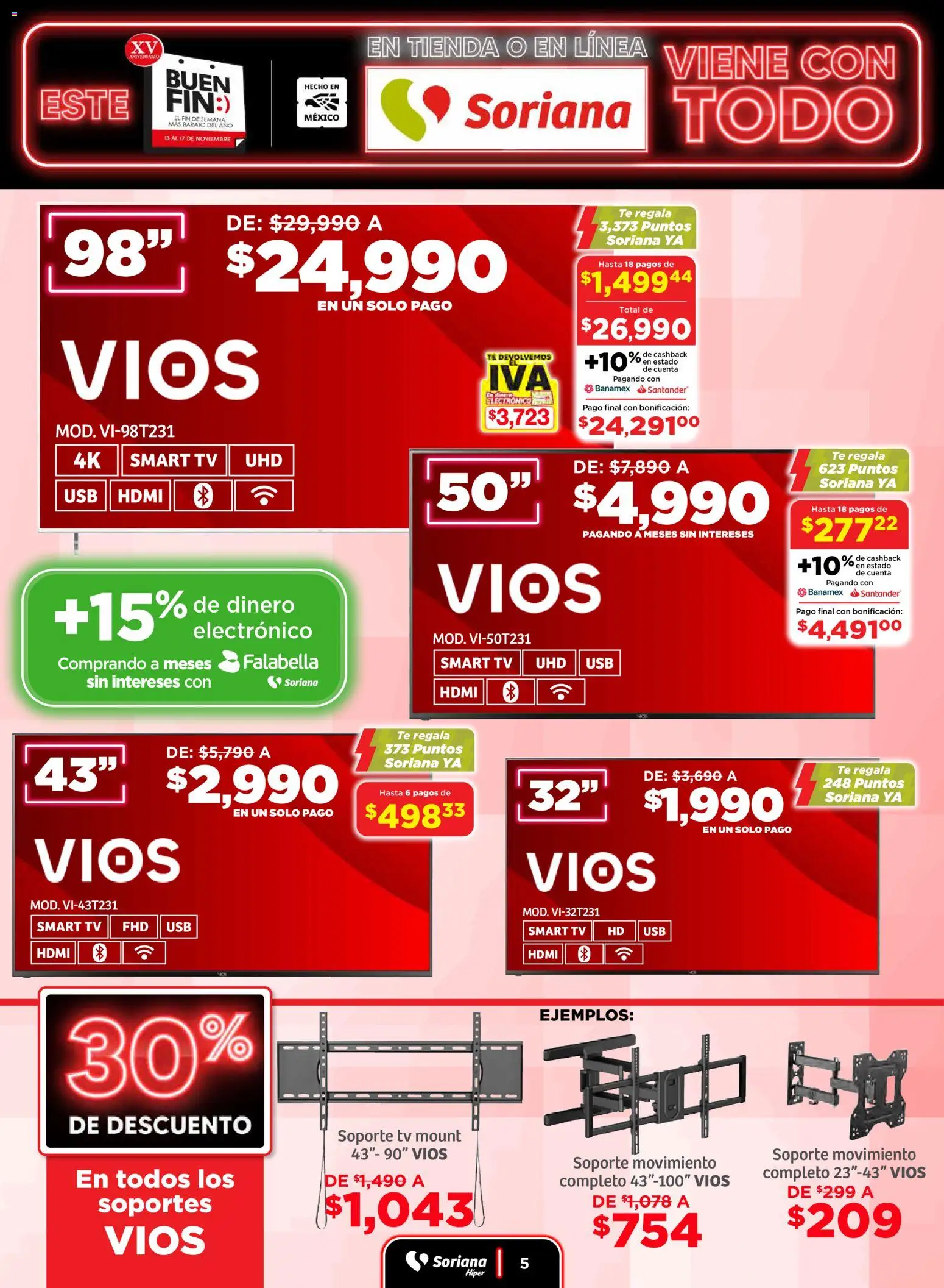 Nuevas ofertas de Soriana válidas en toda la República Mexicana desde el 13.11.2025. ¡Encuentra las mejores ofertas en Soriana Buen Fin ! | Página: 5 | Productos: Té