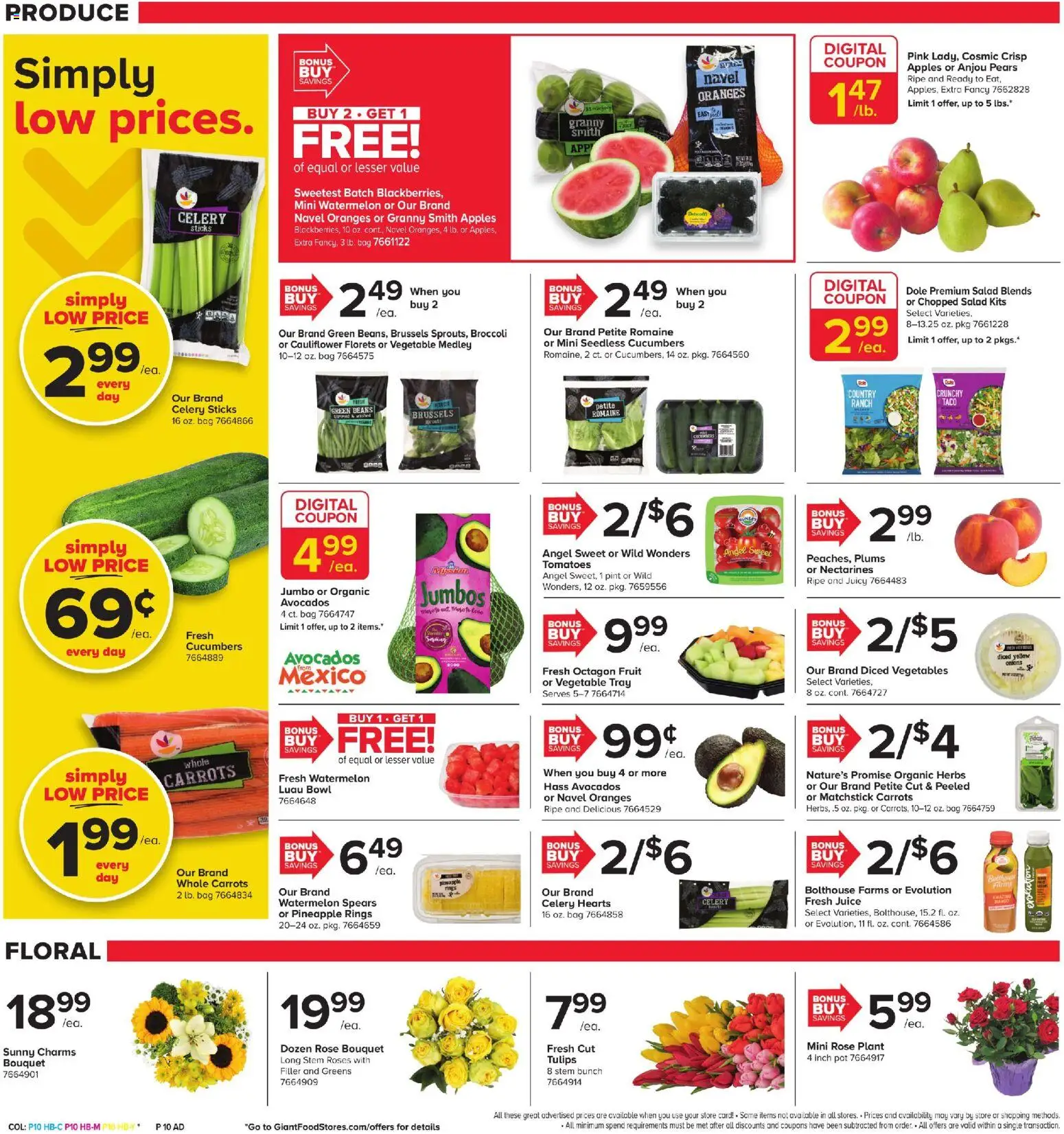 Giant Weekly Ad - valid from 13.03.2026 | Page: 8 | Products: Broccoli, Romaine, Pineapple, Cucumbers