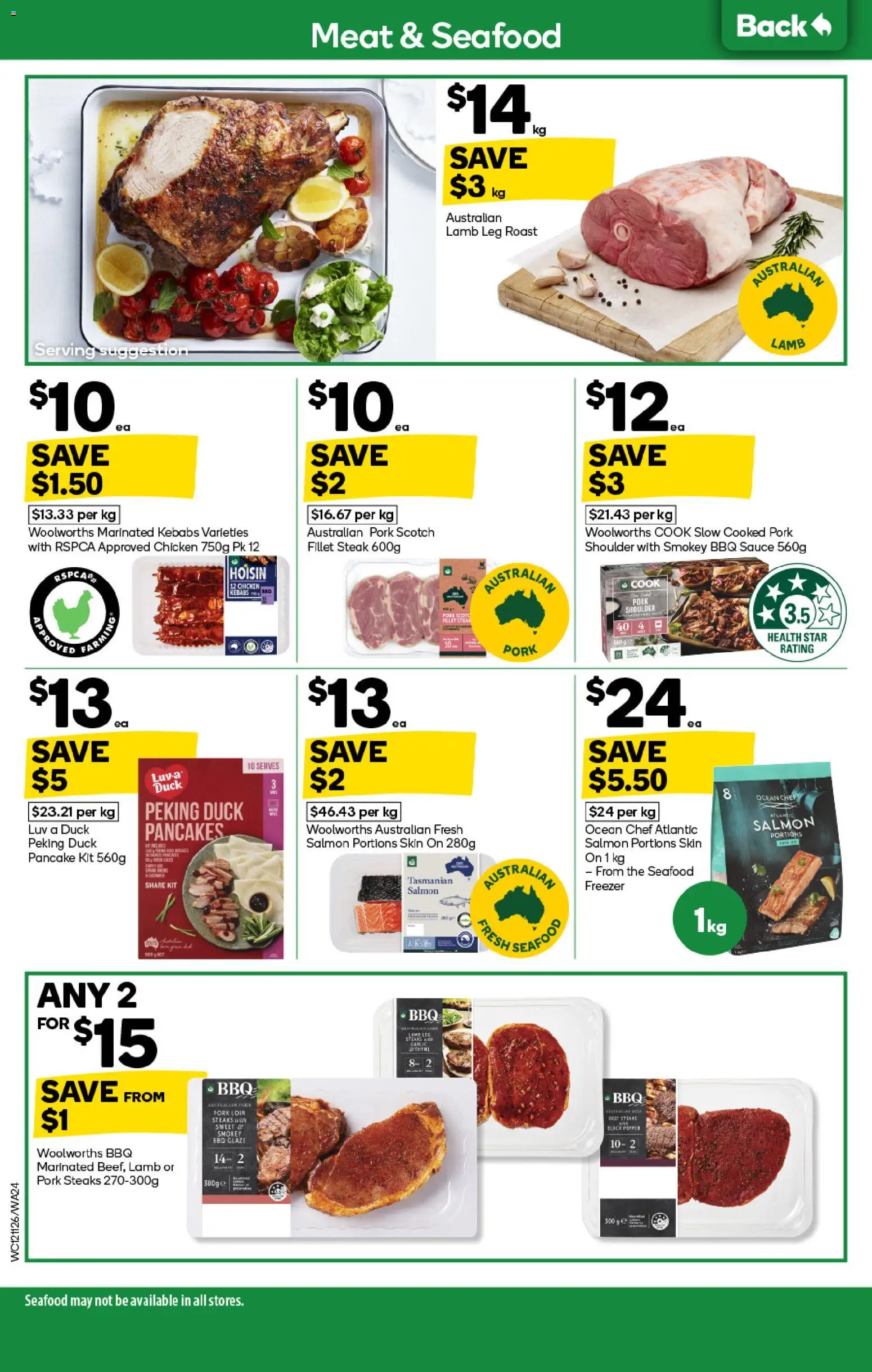 Woolworths catalogue - valid from 12.11.2025 | Page: 24 | Products: Duck, Chicken, Salmon, Seafood